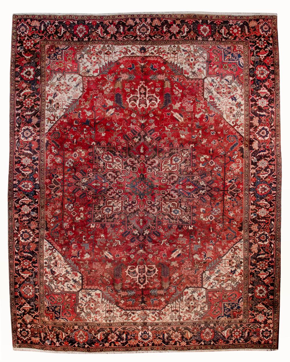 HERIZ RUG: 10’6” X 12’10”,