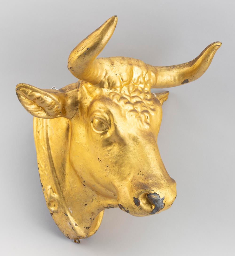 GILDED METAL COW S HEAD BUTCHER 3b3594