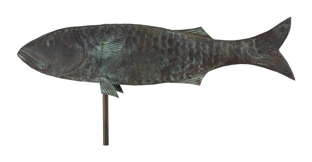 COPPER FISH WEATHER VANE 20TH CENTURY 3b35af