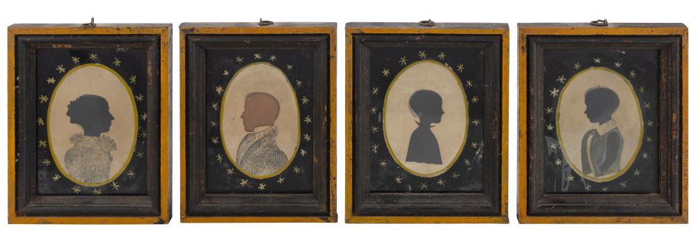 SET OF FOUR SILHOUETTES TWO ATTRIBUTED 3b35da
