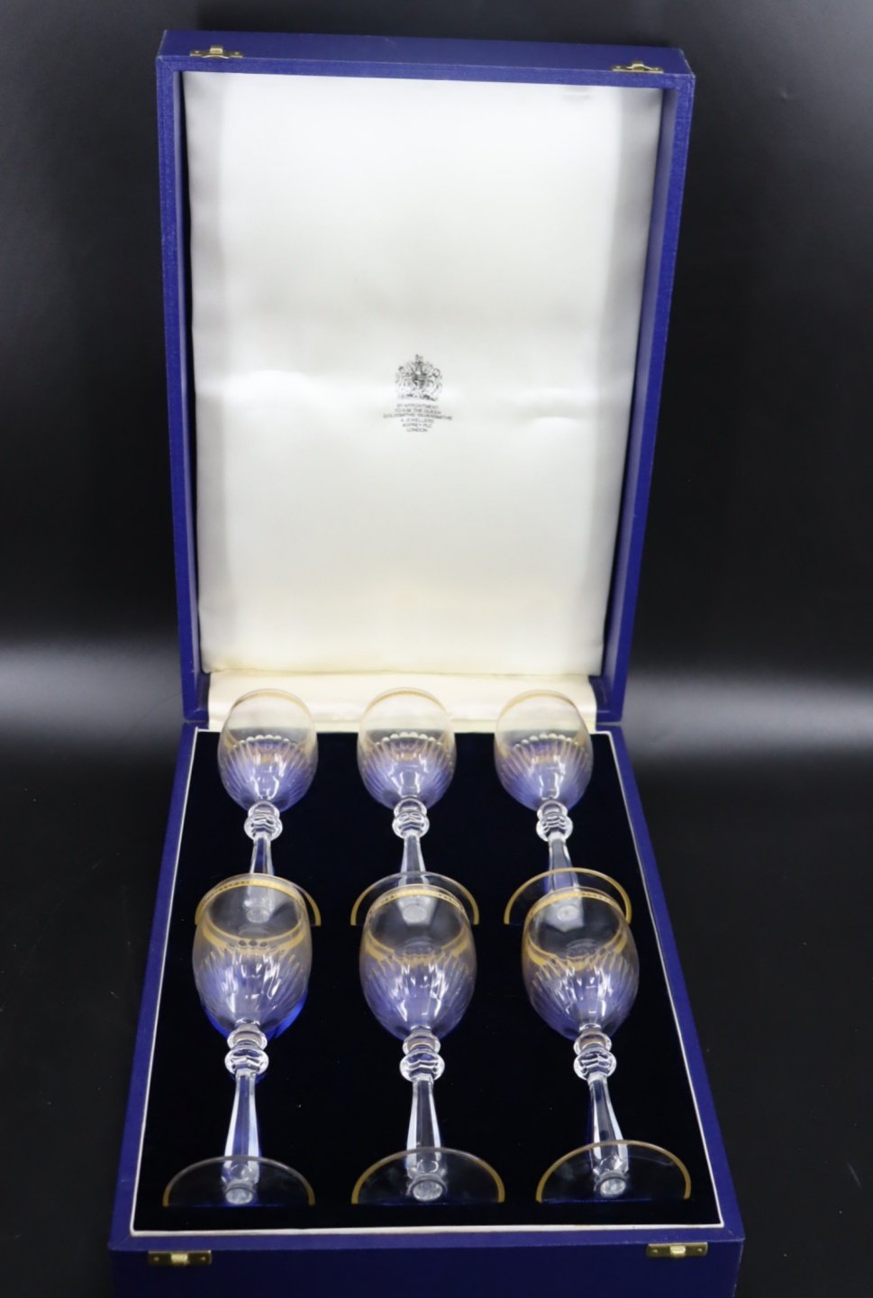 6 BACCARAT GLASSES. Signed and