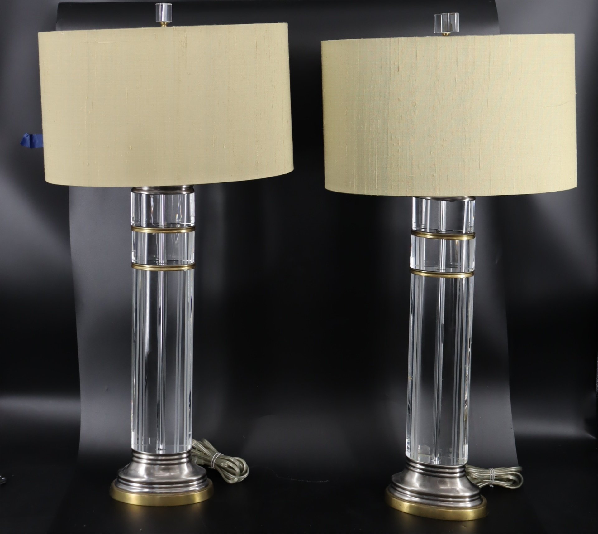 A PAIR OF JOHN RICHARD GLASS LAMPS 3b3716