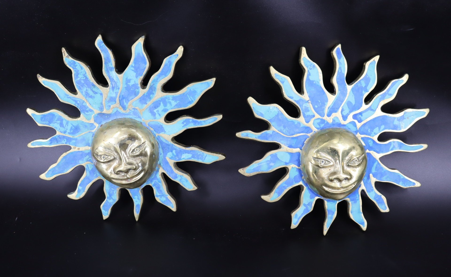 SIGNED MENDOZA BRASS / BRONZE SUNBURSTS.