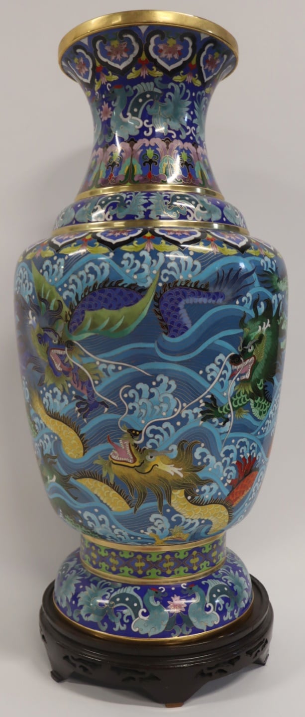 LARGE 20TH C CHINESE CLOISONNE