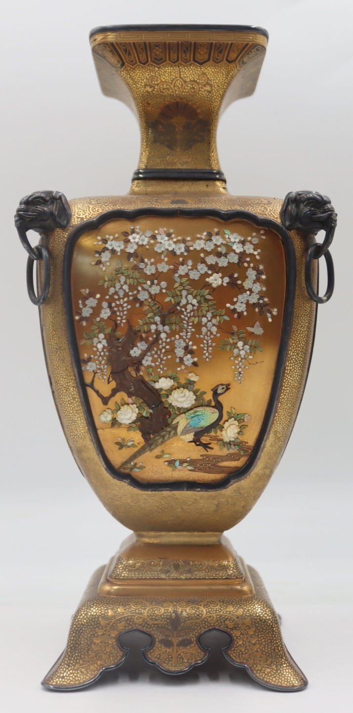 SIGNED JAPANESE SHIBAYAMA INLAID 3b3782