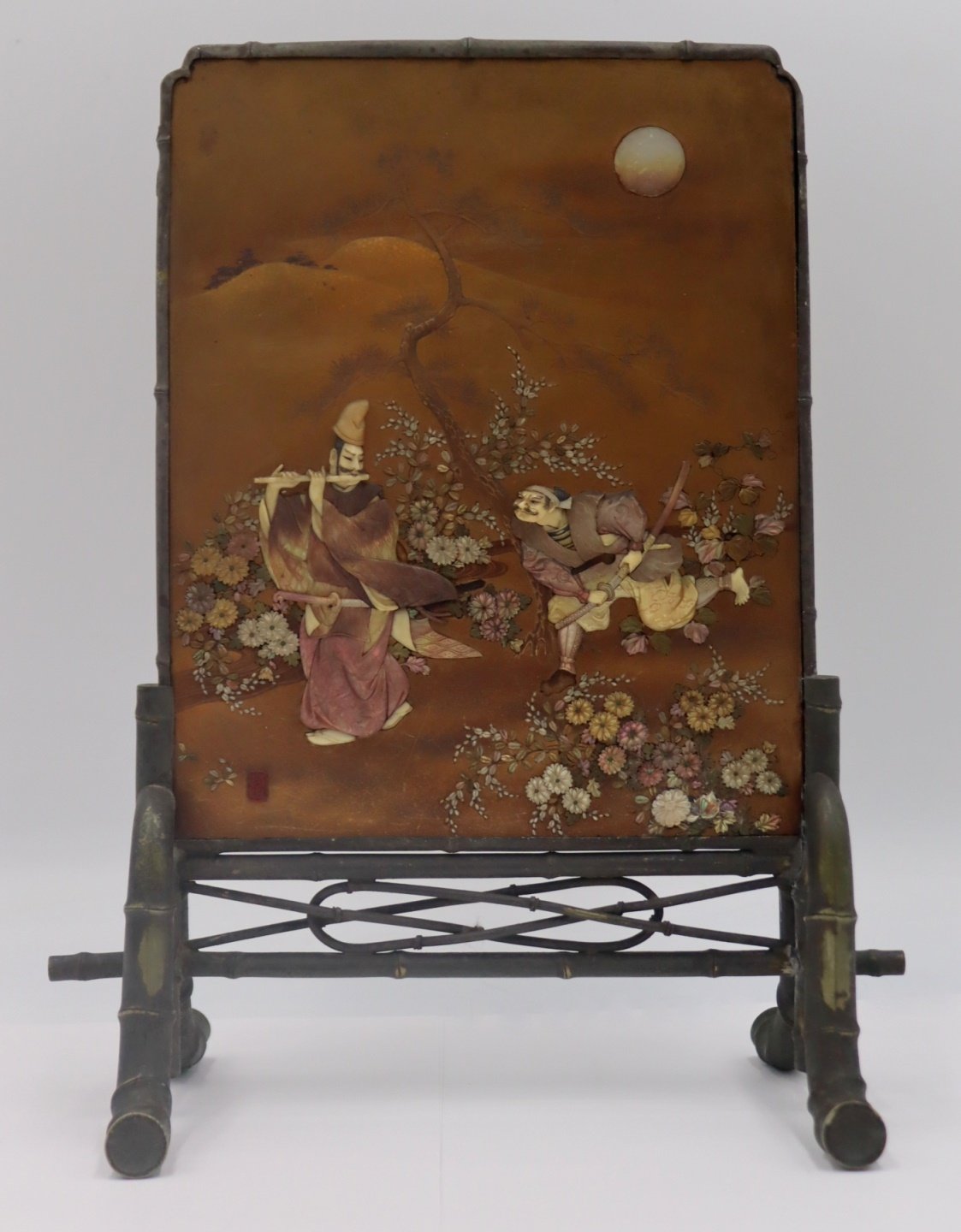 SIGNED JAPANESE SHIBAYAMA LACQUERED 3b378e