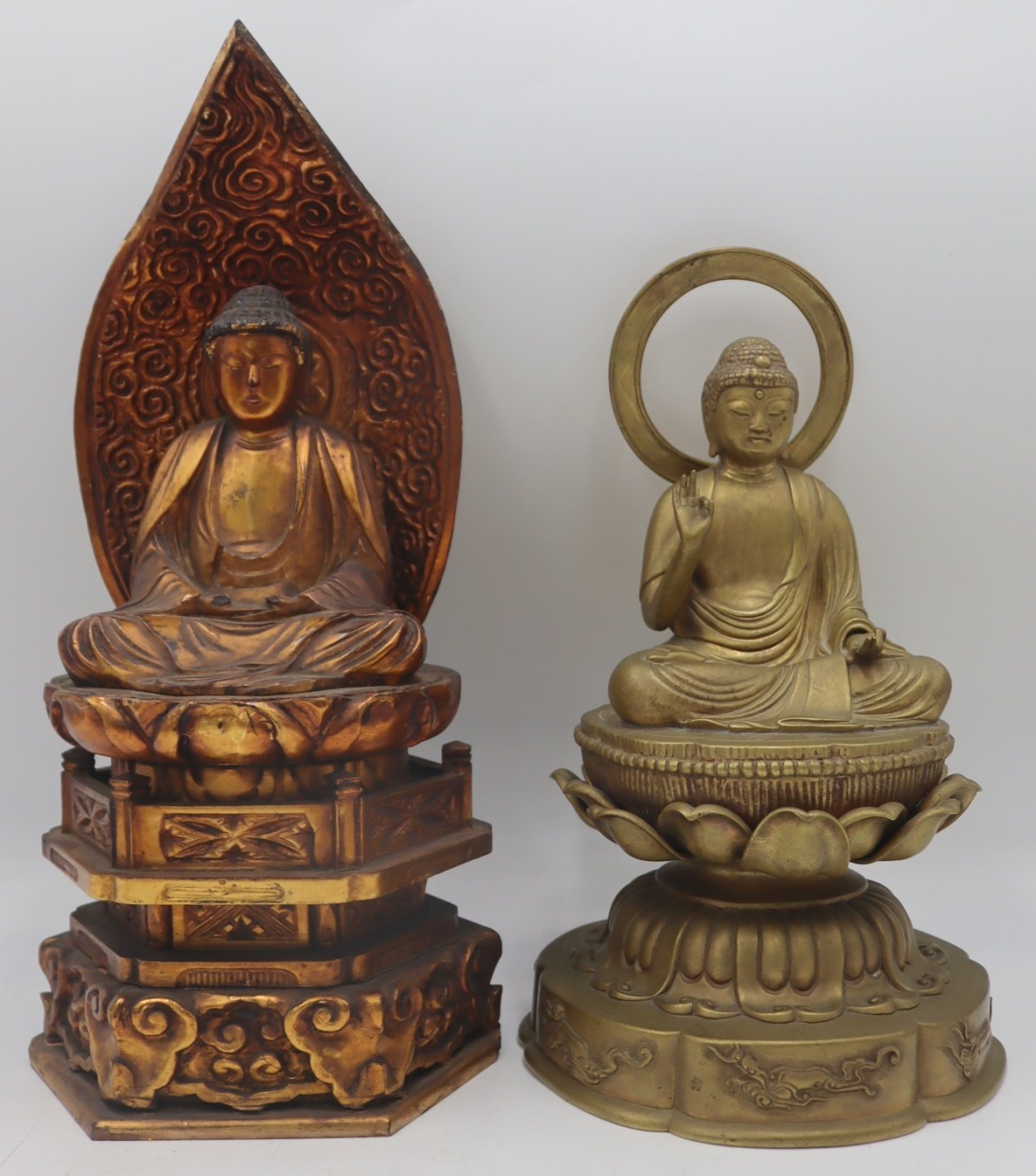 (2) 19TH/20TH C JAPANESE BUDDHAS.