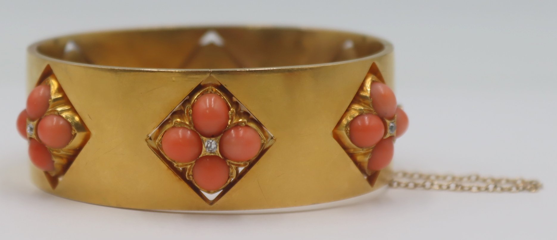 JEWELRY. VICTORIAN 14KT GOLD, CORAL