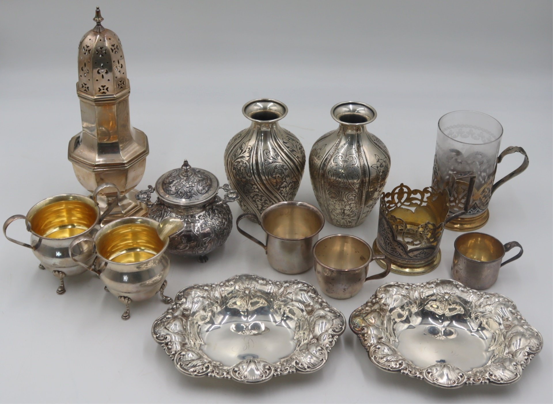 SILVER. COLLECTION OF SILVER TABLEWARES.