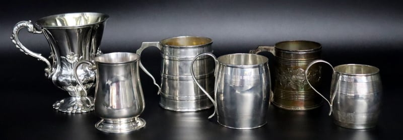 SILVER (6) ASSORTED ENGLISH SILVER