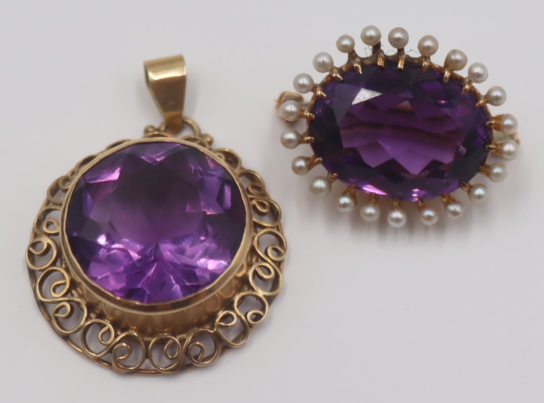 JEWELRY 14KT GOLD AND AMETHYST 3b3870