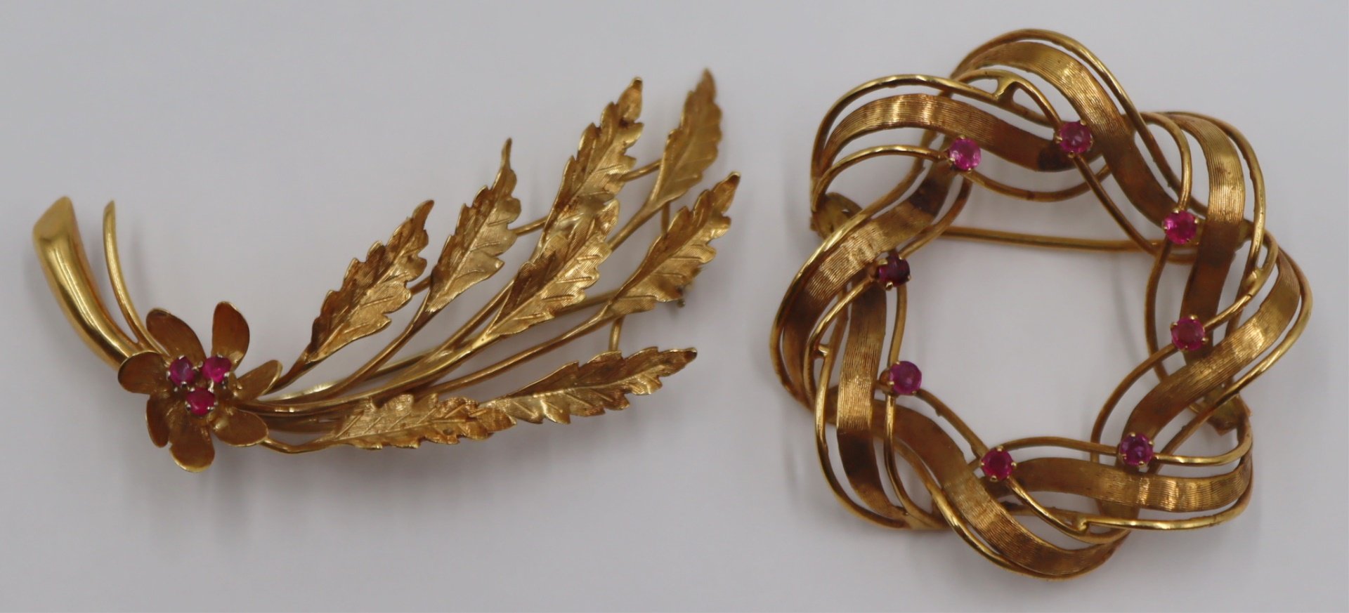 JEWELRY 2 18KT GOLD AND RUBY 3b3878