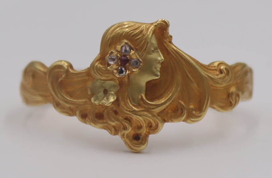 JEWELRY. FRENCH ART NOUVEAU 18KT