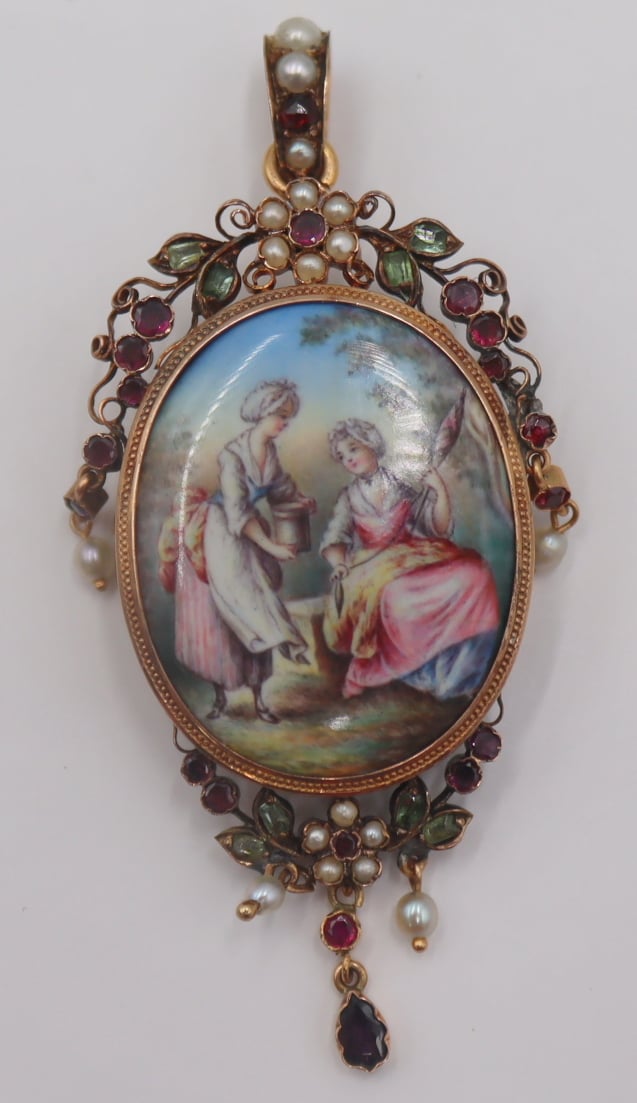 JEWELRY ANTIQUE CONTINENTAL ENAMEL 3b38a0