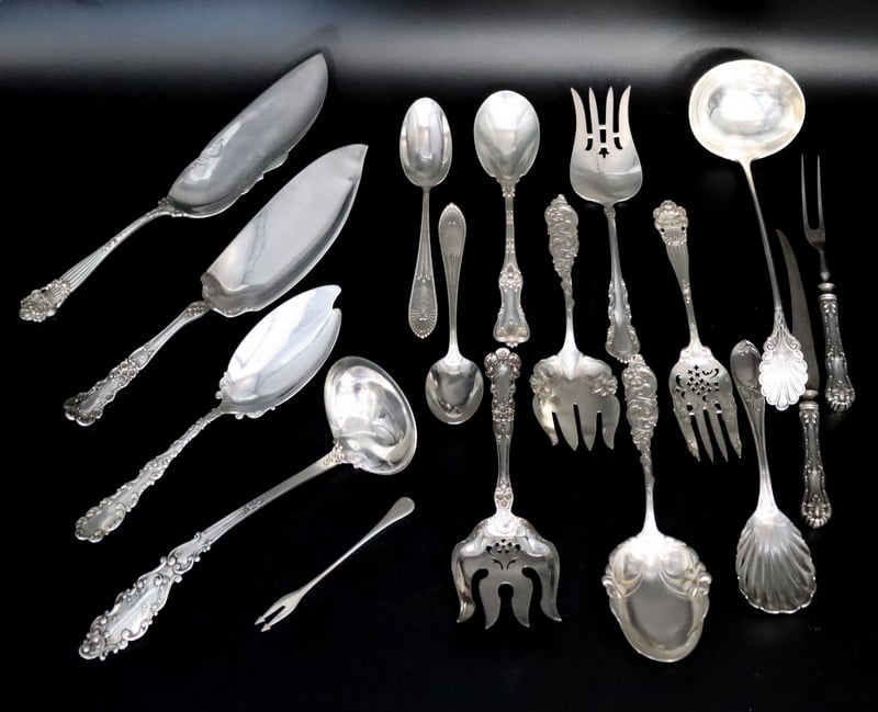 SILVER. STERLING AND COIN SILVER SERVING