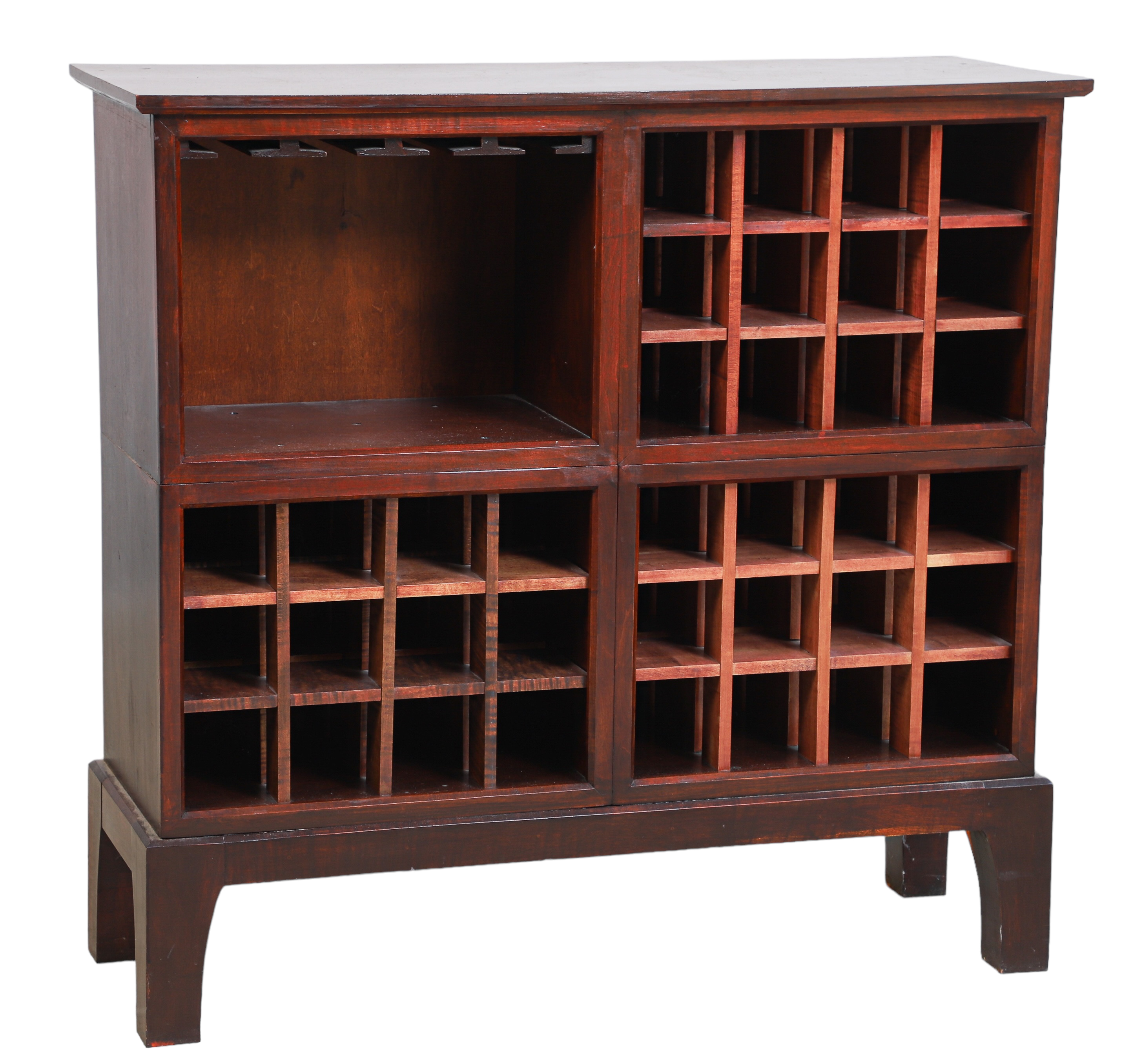 Contemporary mahogany wine cabinet,