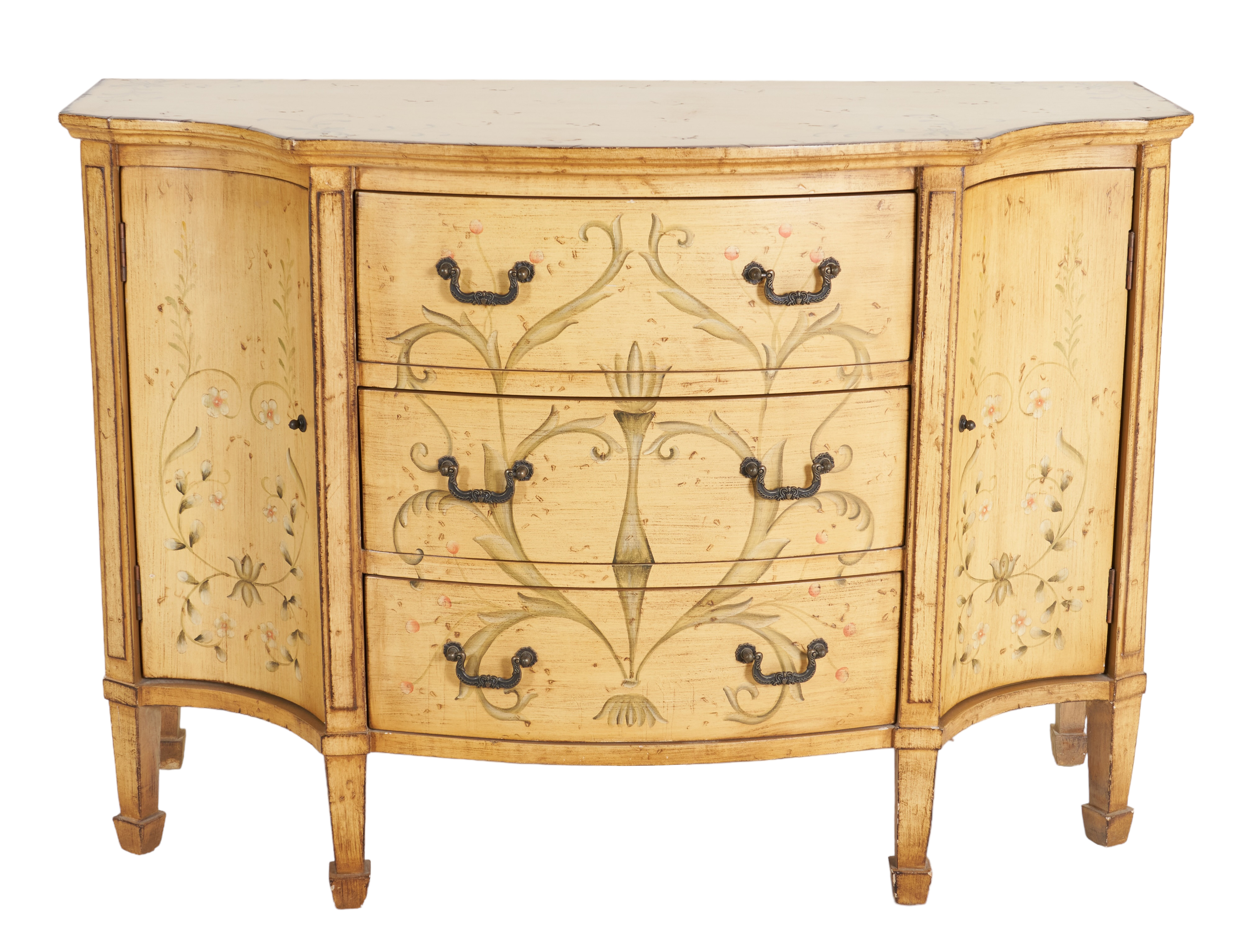Federal style paint decorated sideboard,
