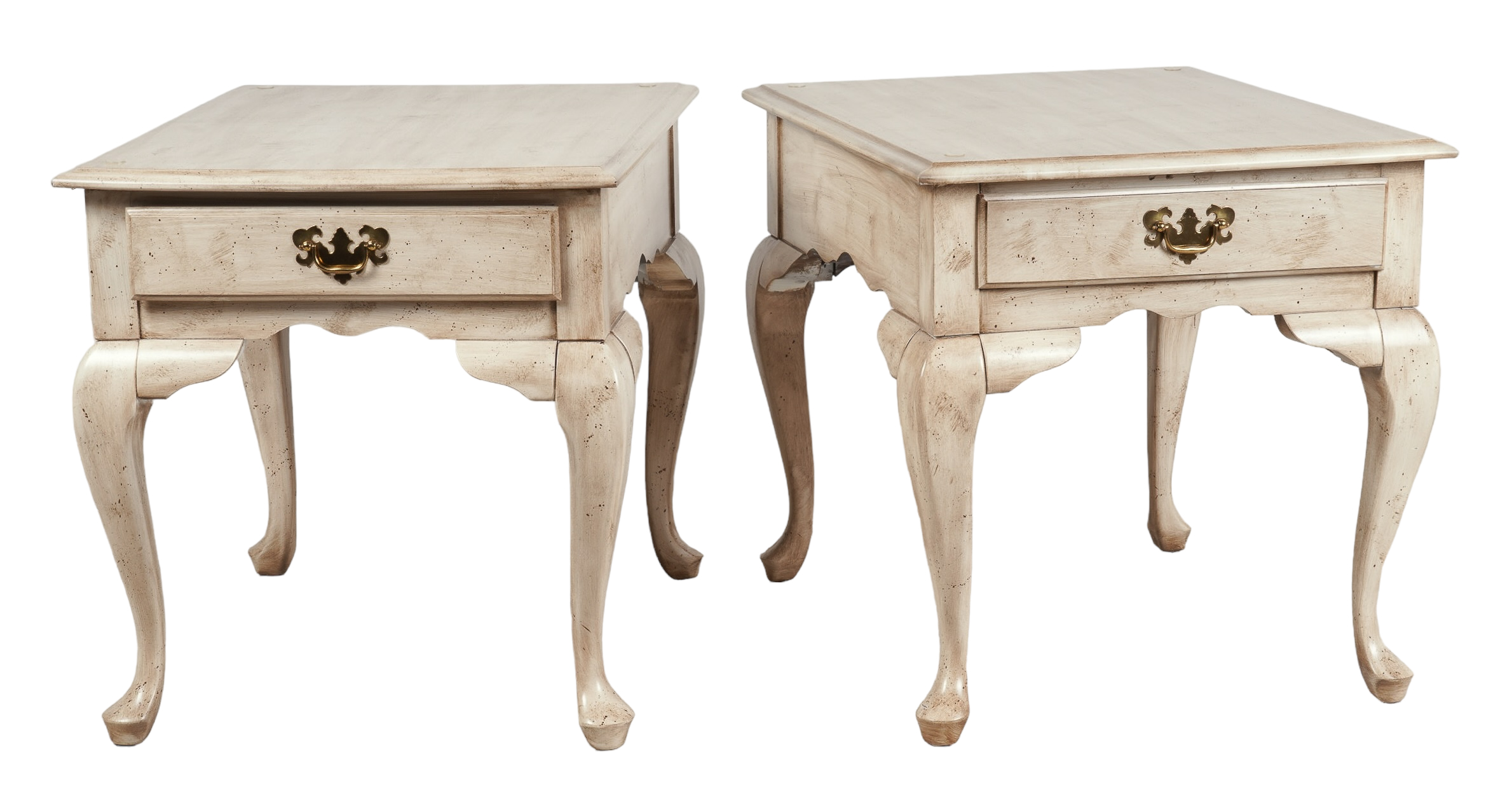 Pair Queen Anne style one drawer