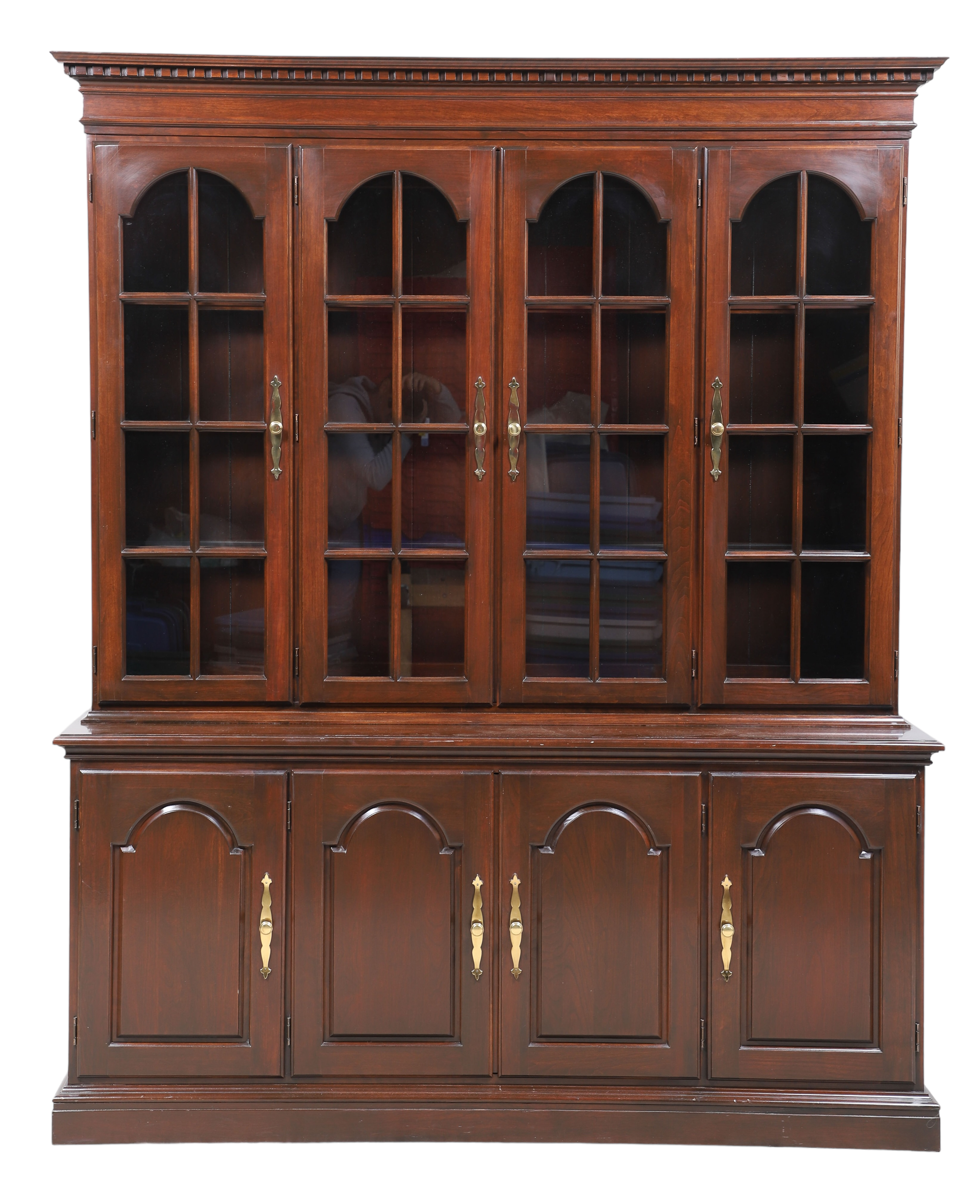 Harden cherry 2-pc china cabinet, top