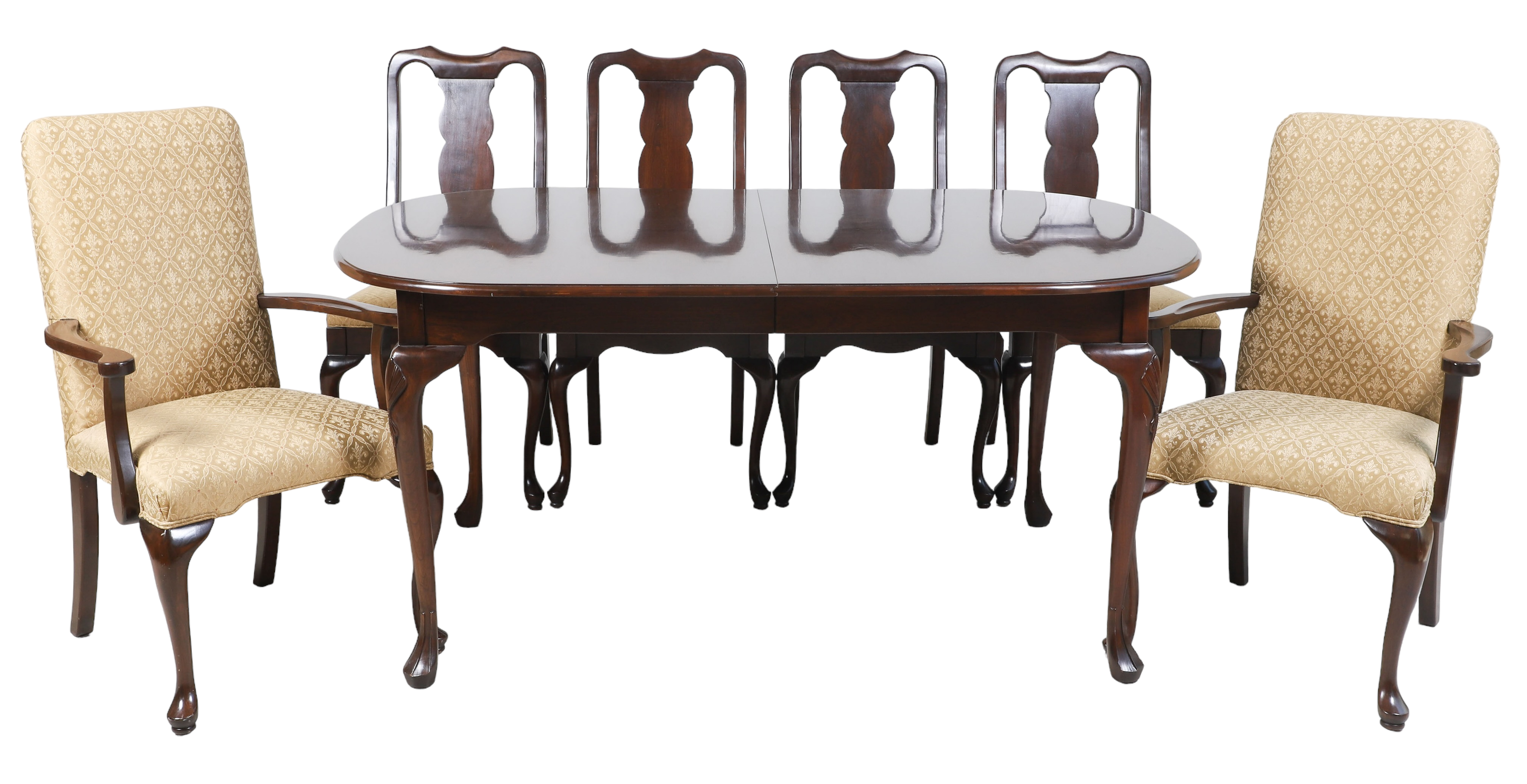 (7) pc Queen Anne style cherry dining