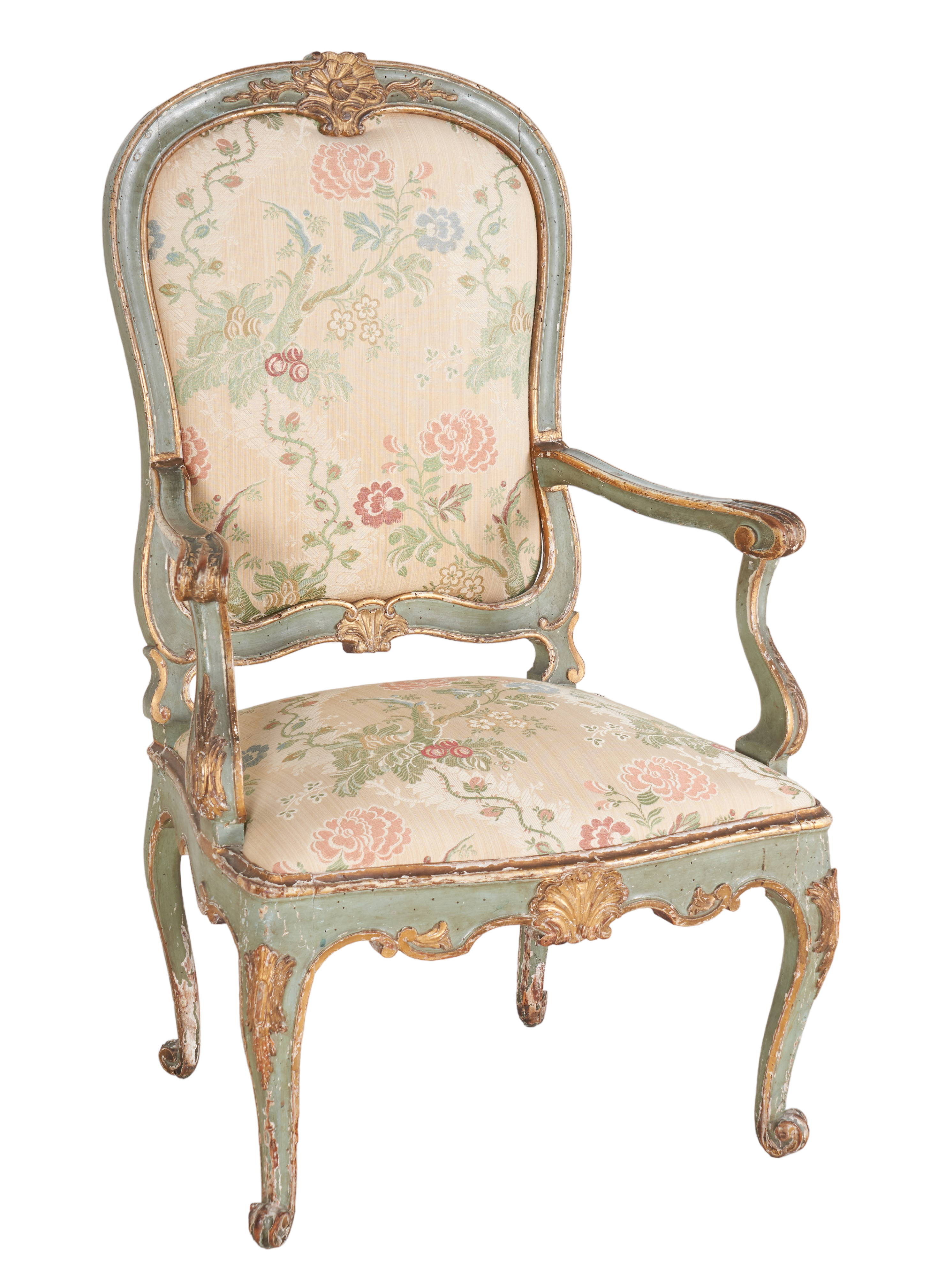 Louis XV style paint decorated