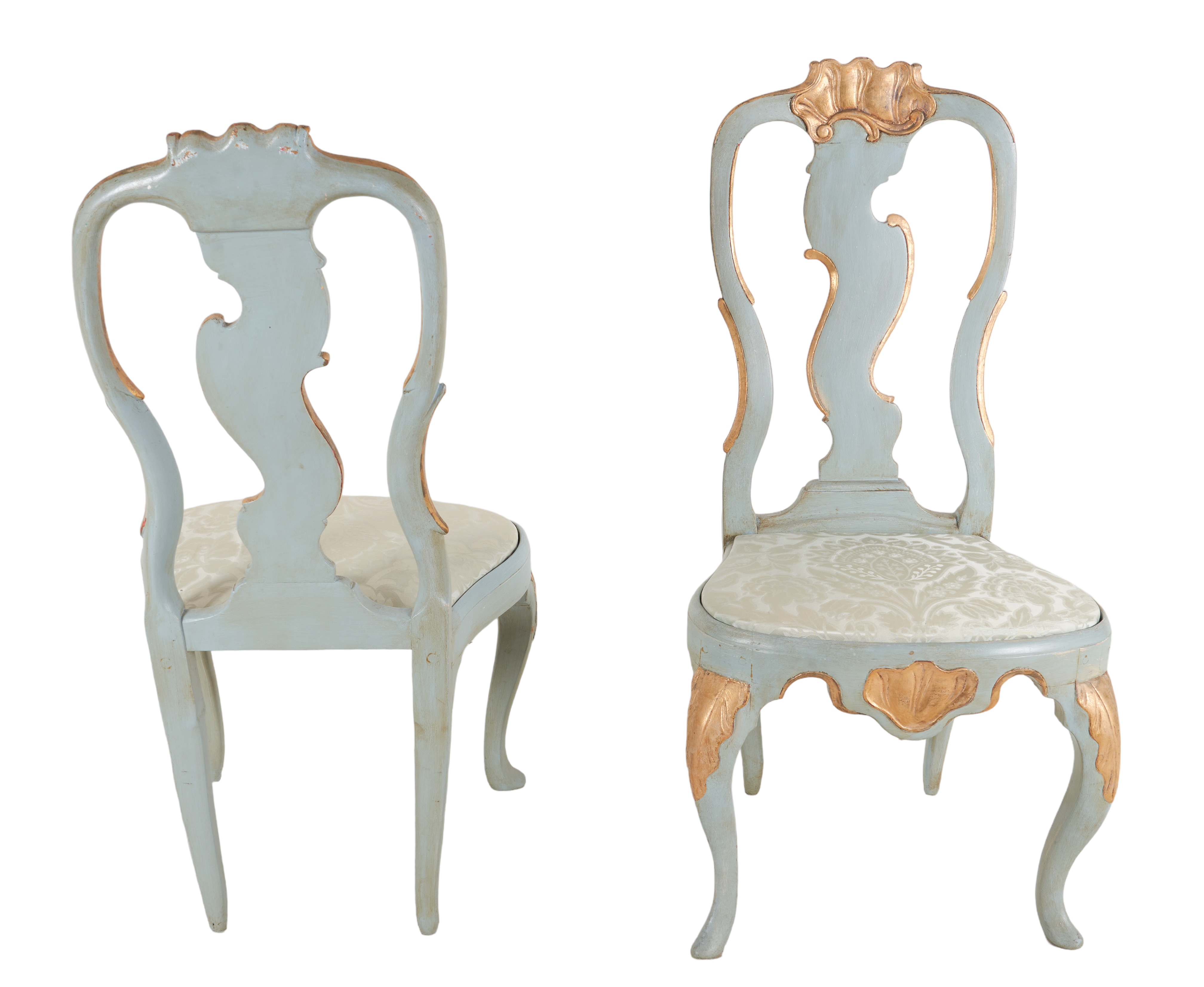 Pair French style paint decorated