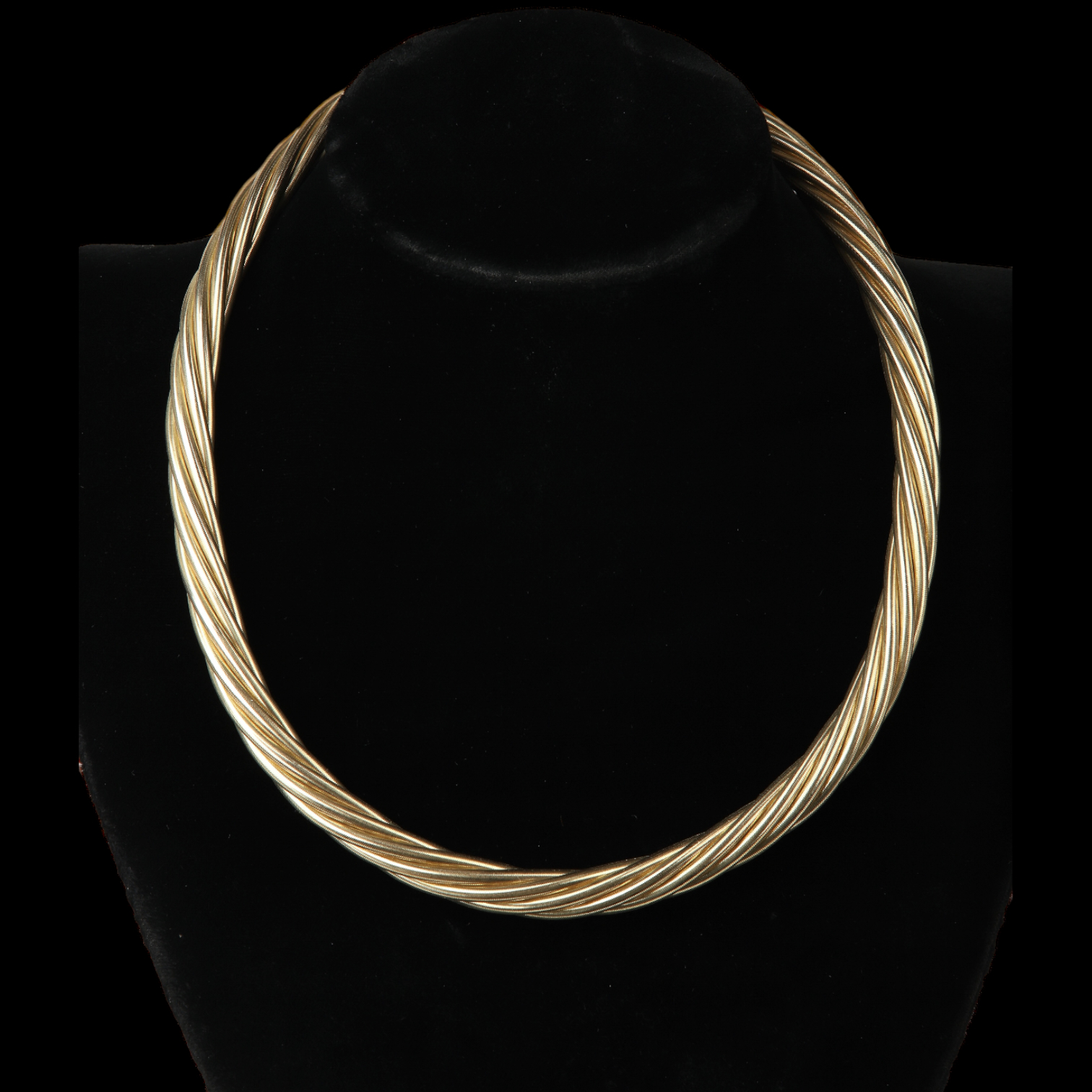 14K Yellow gold twist necklace,