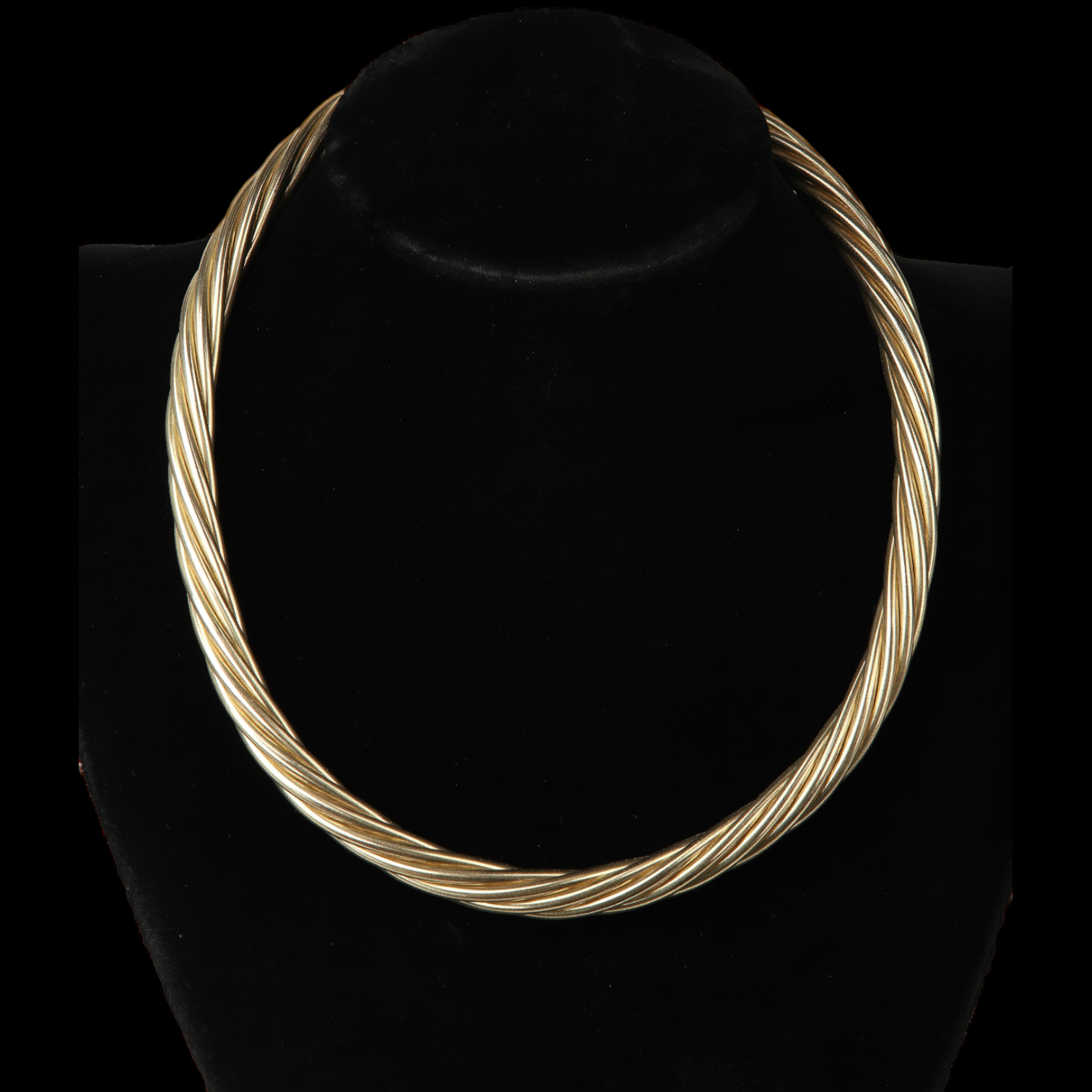 14K Yellow gold twist necklace, 19L,