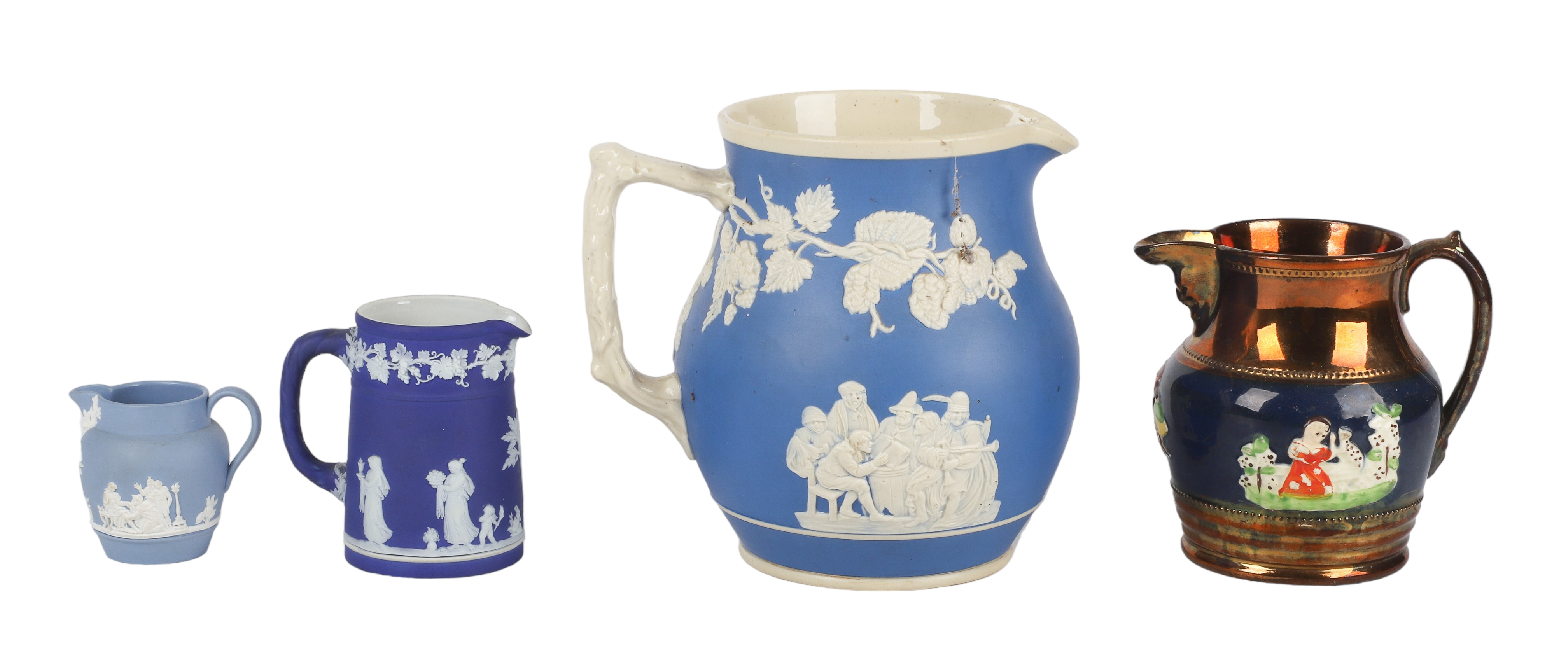 (4) Porcelain pitchers, c/o Wedgwood