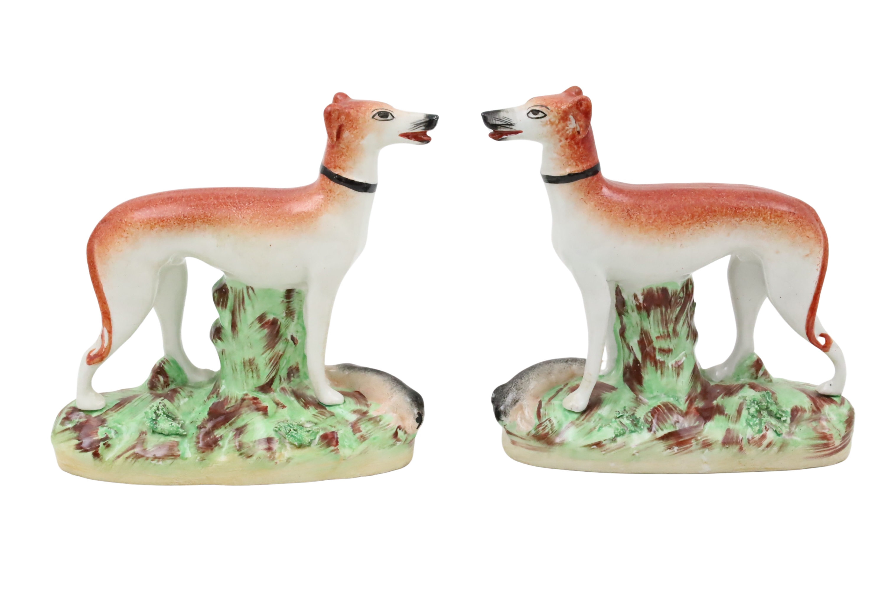 PAIR OF STAFFORDSHIRE PORCELAIN