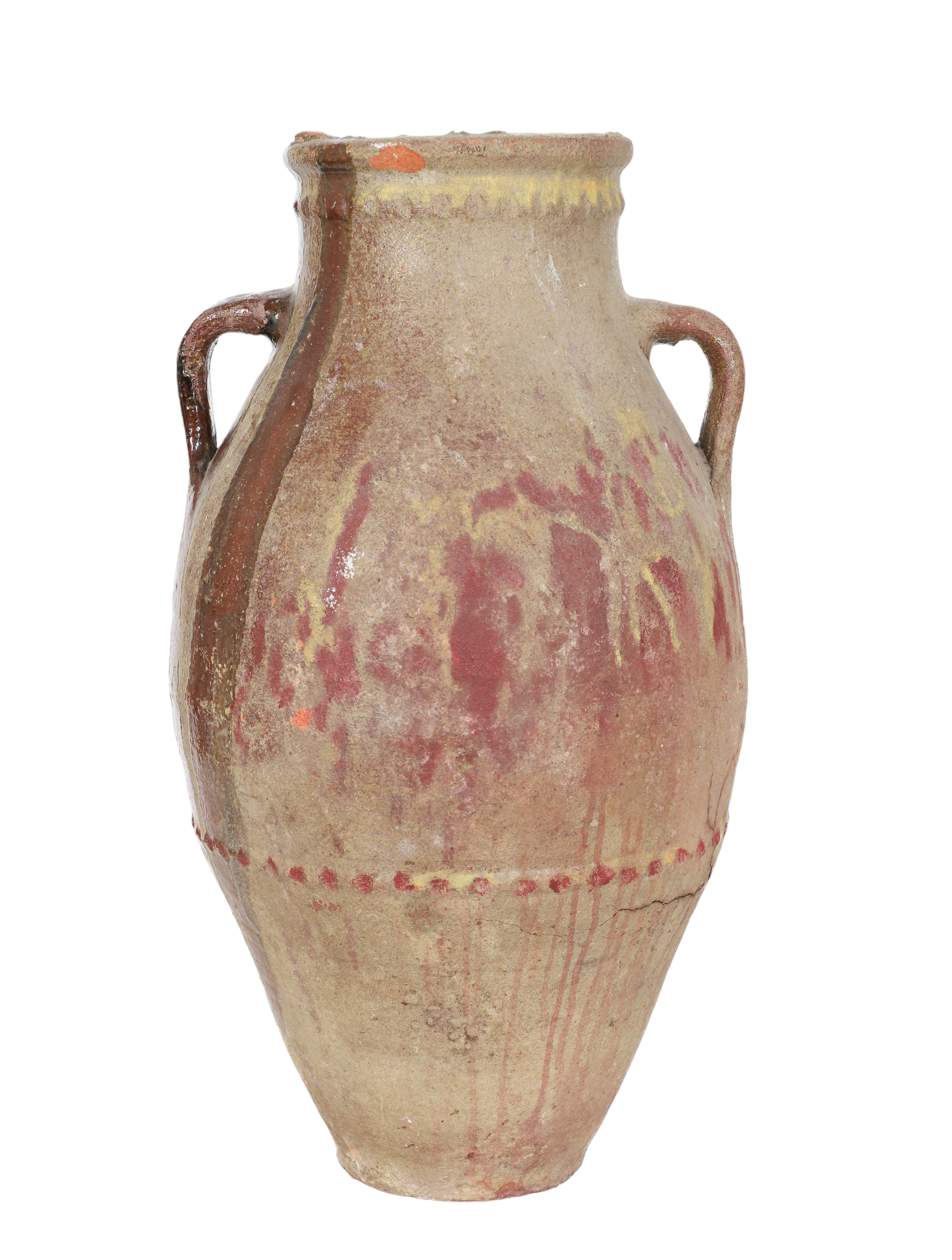 Large redware pottery urn, made in Turkey,
