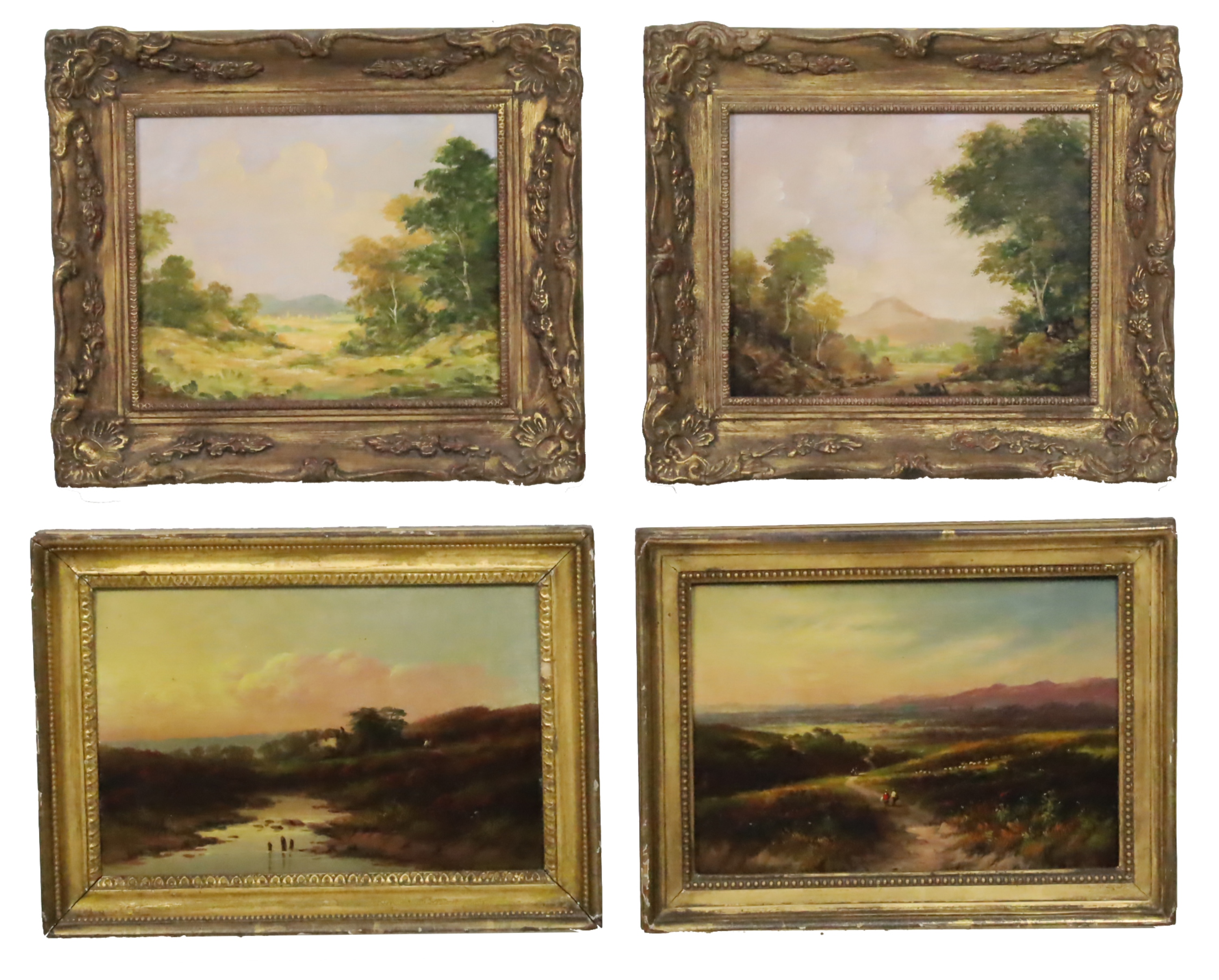 TWO PAIRS OF O/B LANDSCAPE PAINTINGS