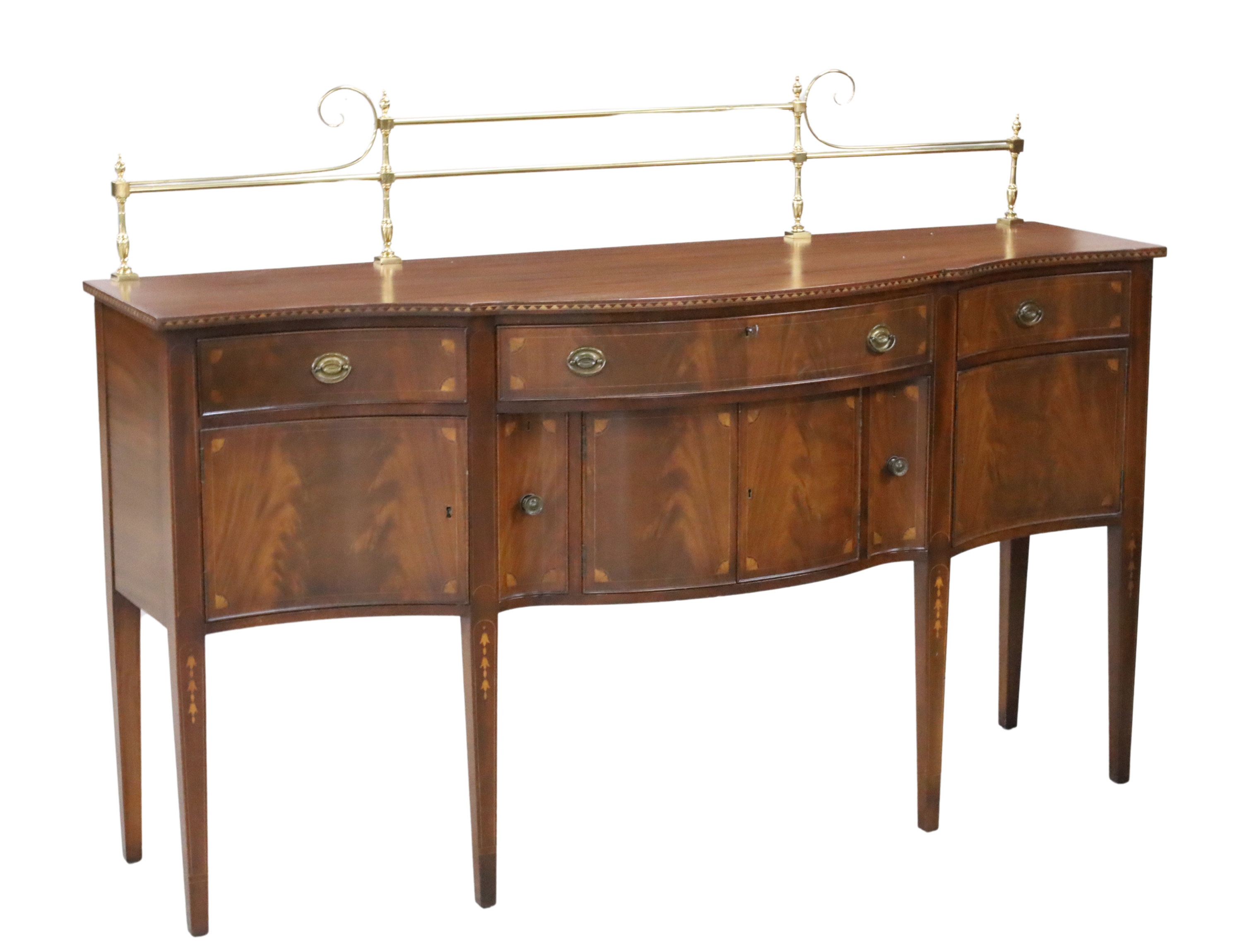 BAKER MAHOGANY SIDEBOARD WITH BRASS 3b3b01