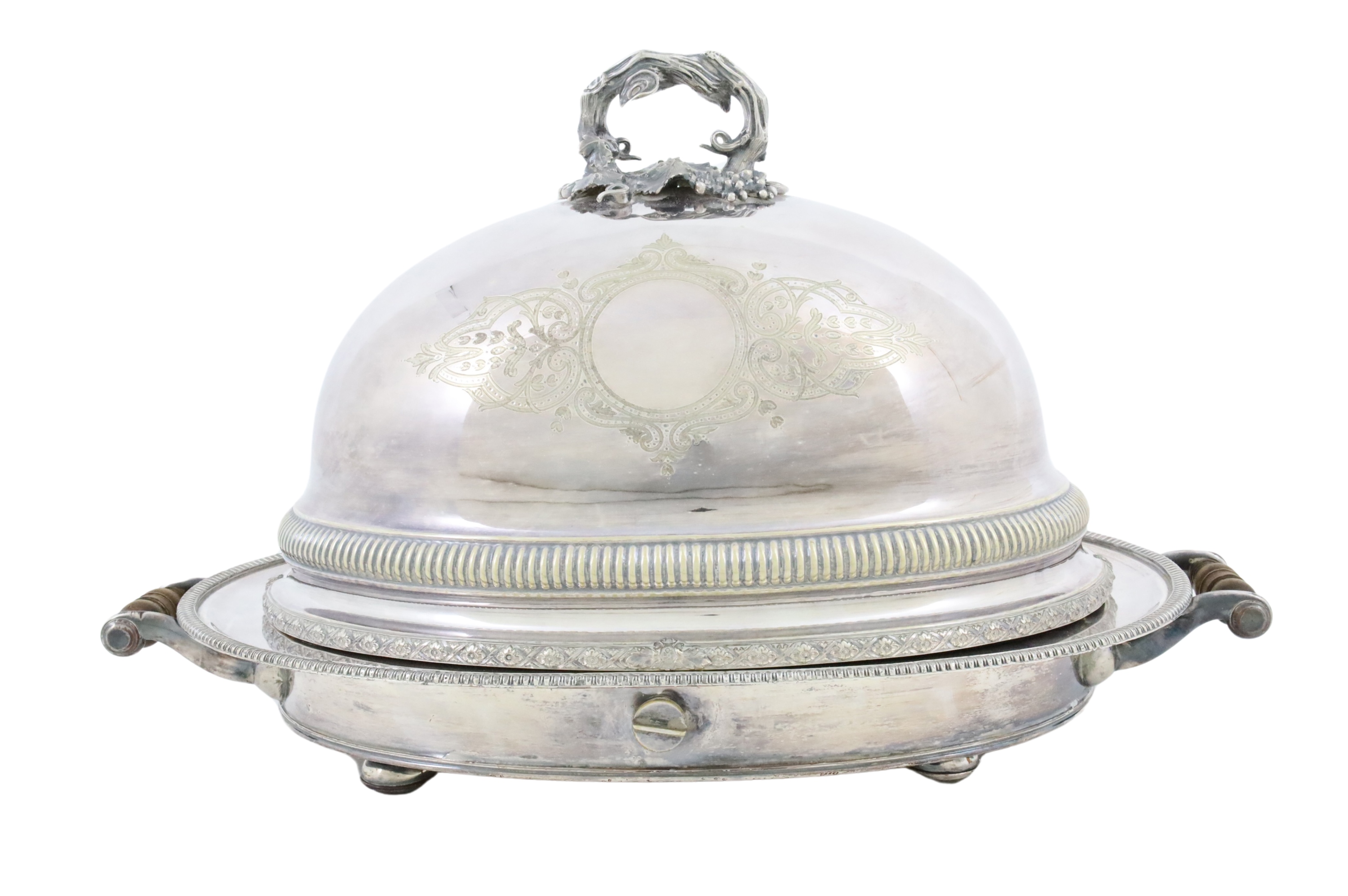 ENGLISH SILVER PLATED MEAT DOME 3b3b45