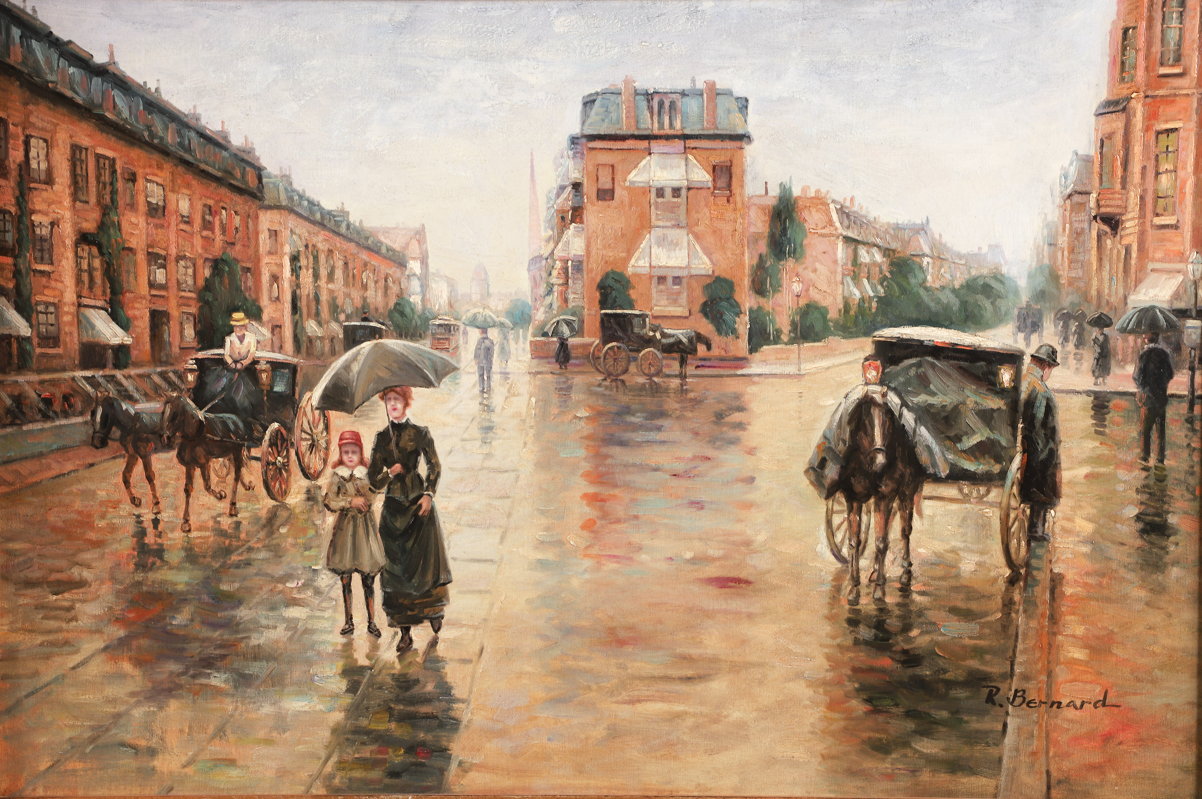 Reproduction painting Paris street