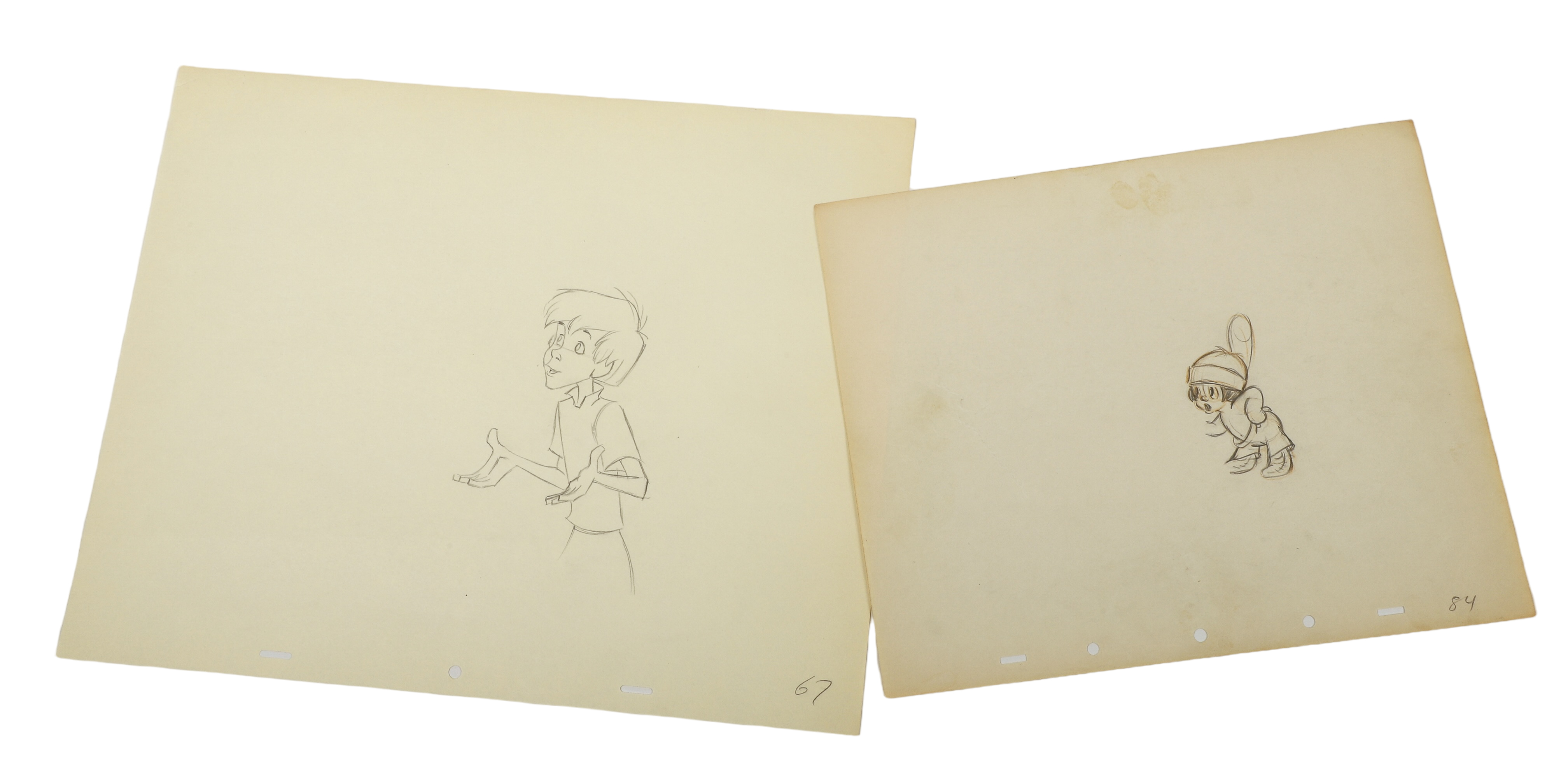 (2) Animation drawings, c/o MGM