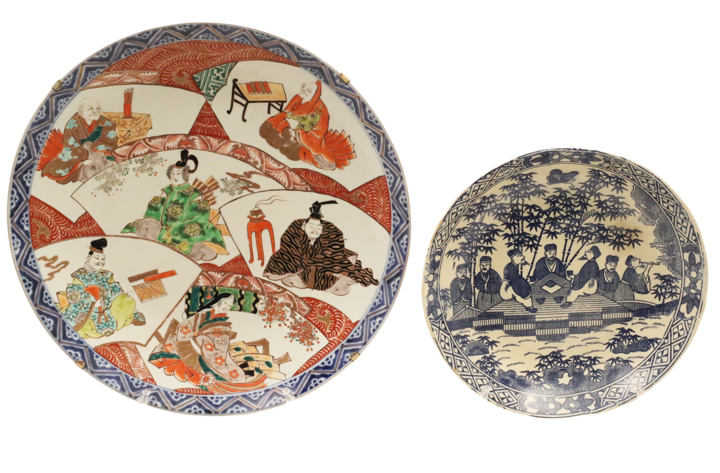 2 JAPANESE PORCELAIN CHARGERS Two
