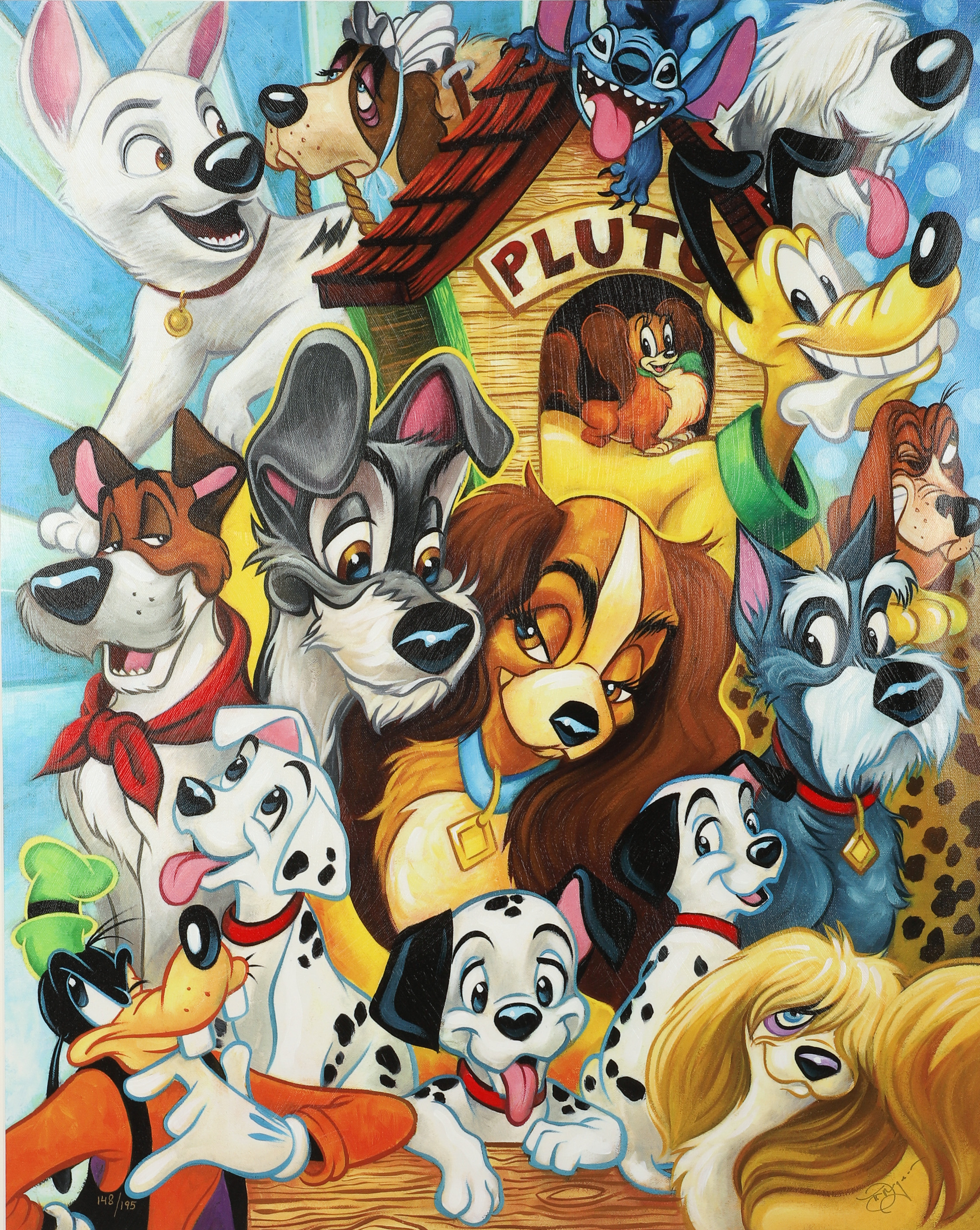 Large Walt Disney print on canvas