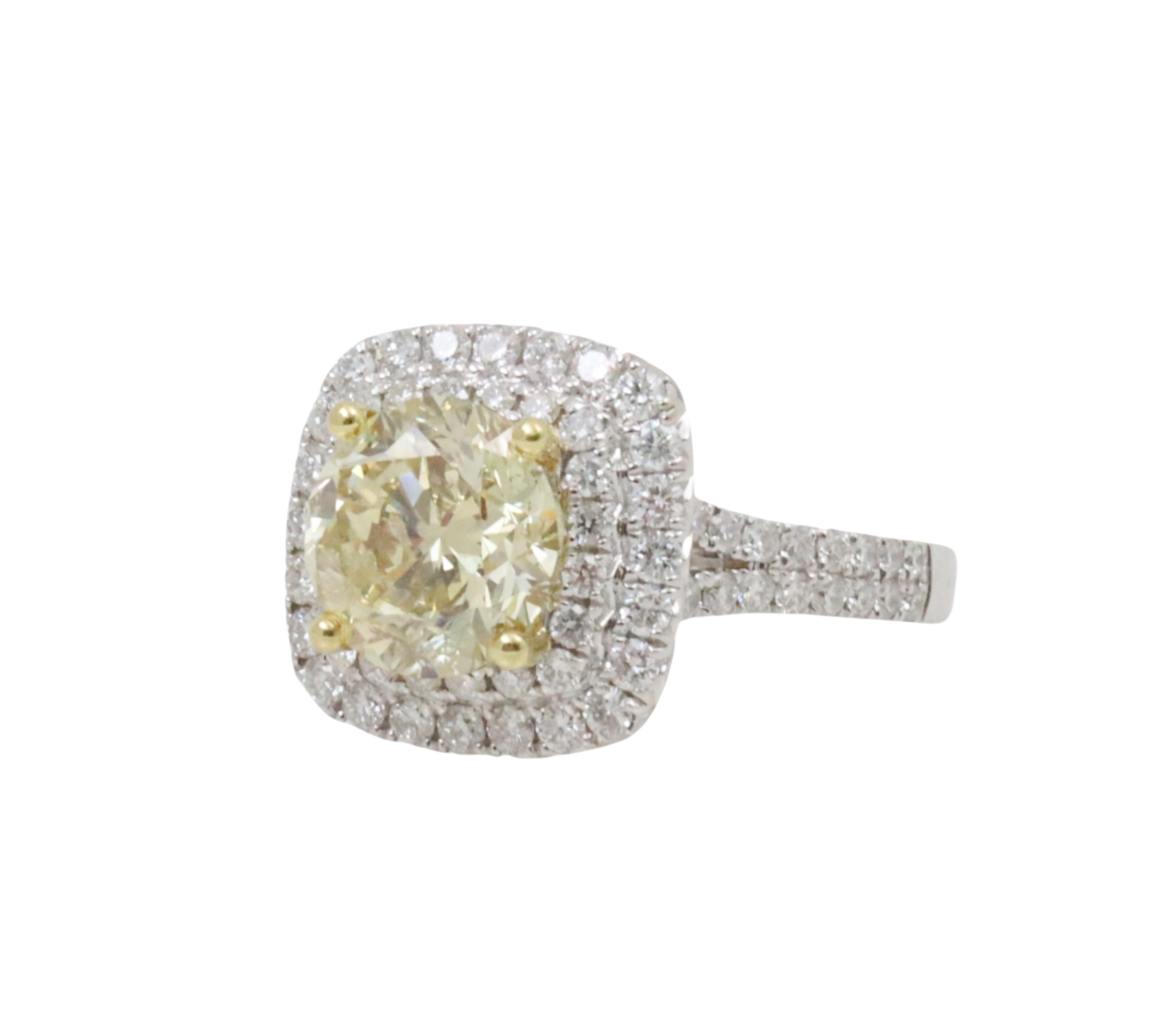 18K FANCY COLOR DIAMOND RING W GIA 3b3b8c