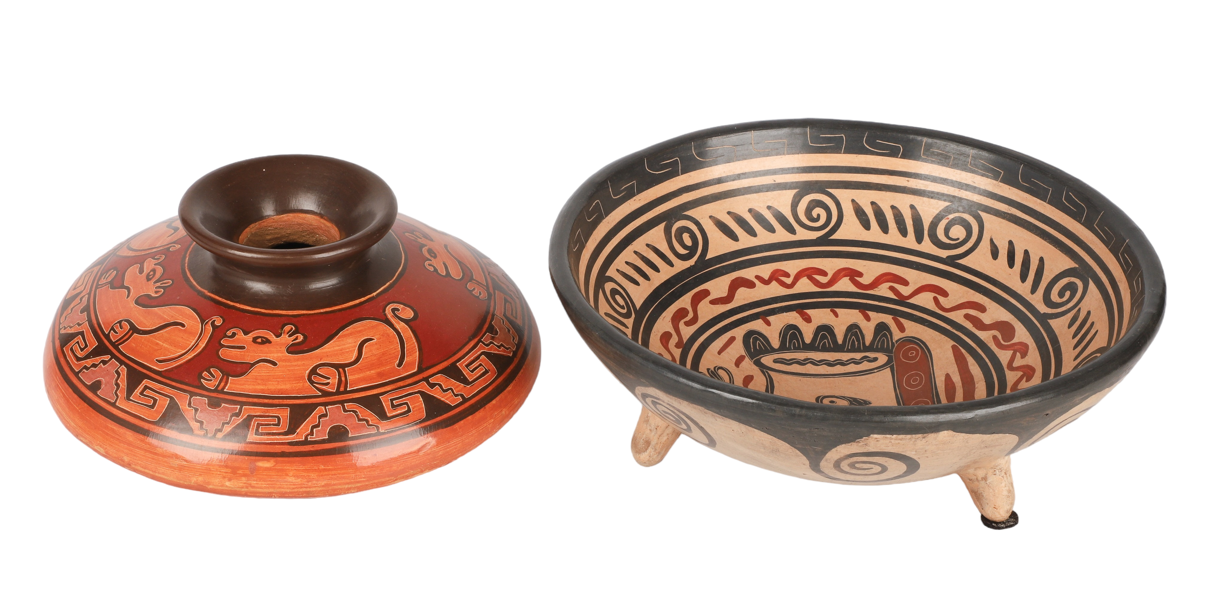 (2) Pcs Central American pottery,