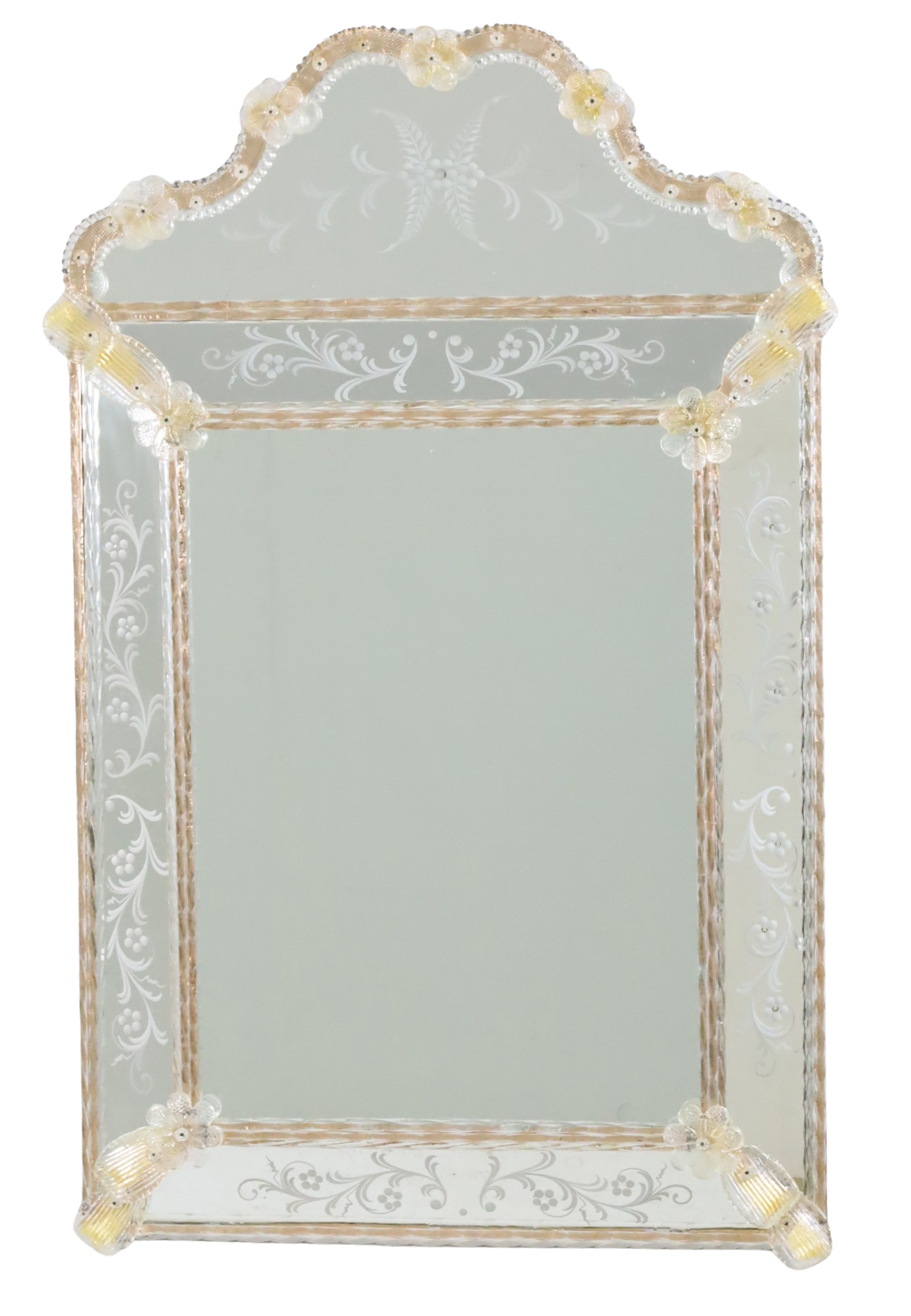 VENETIAN ETCHED AND APPLIED GLASS