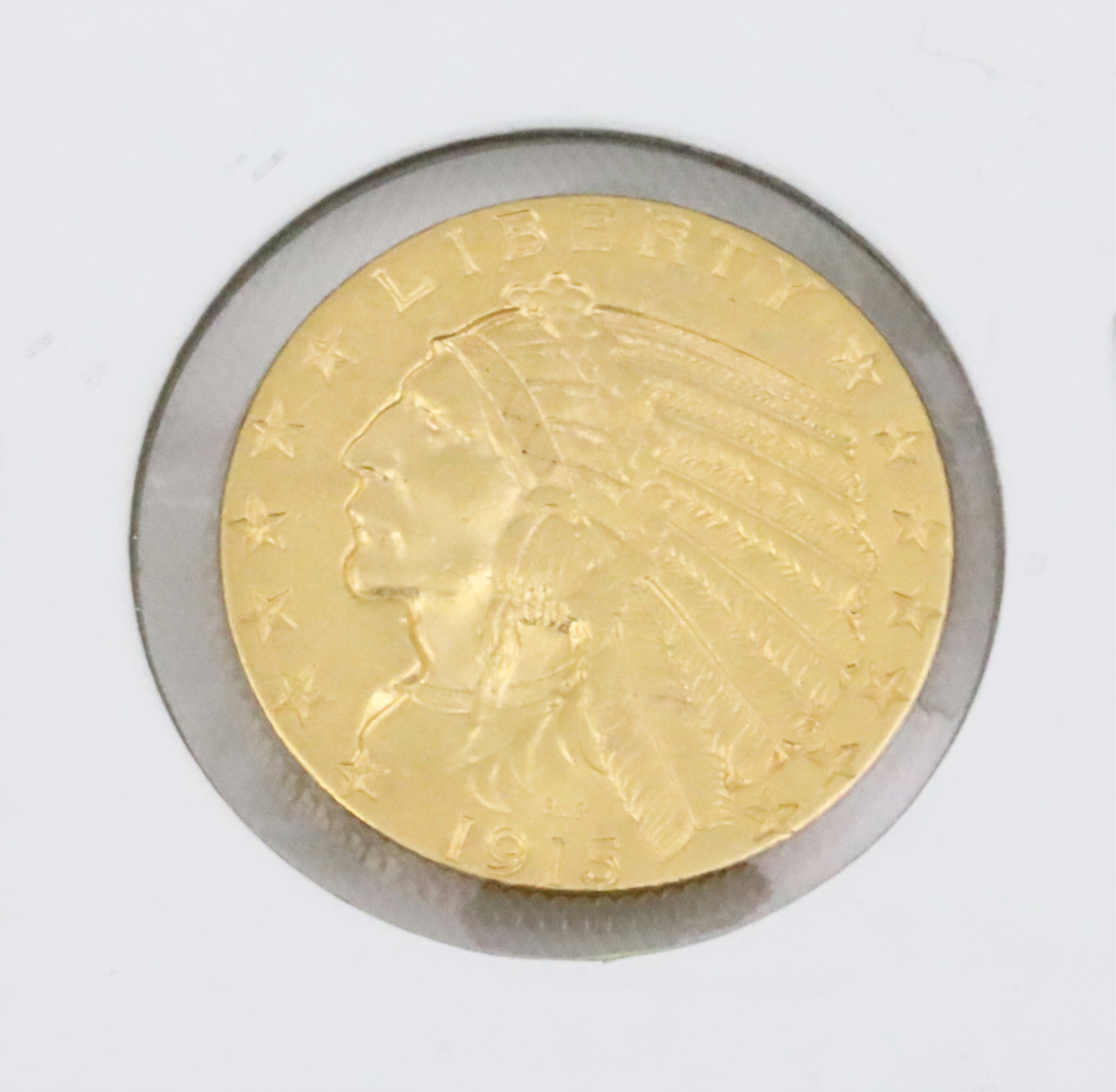 1915 AU50 $5 INDIAND HEAD GOLD
