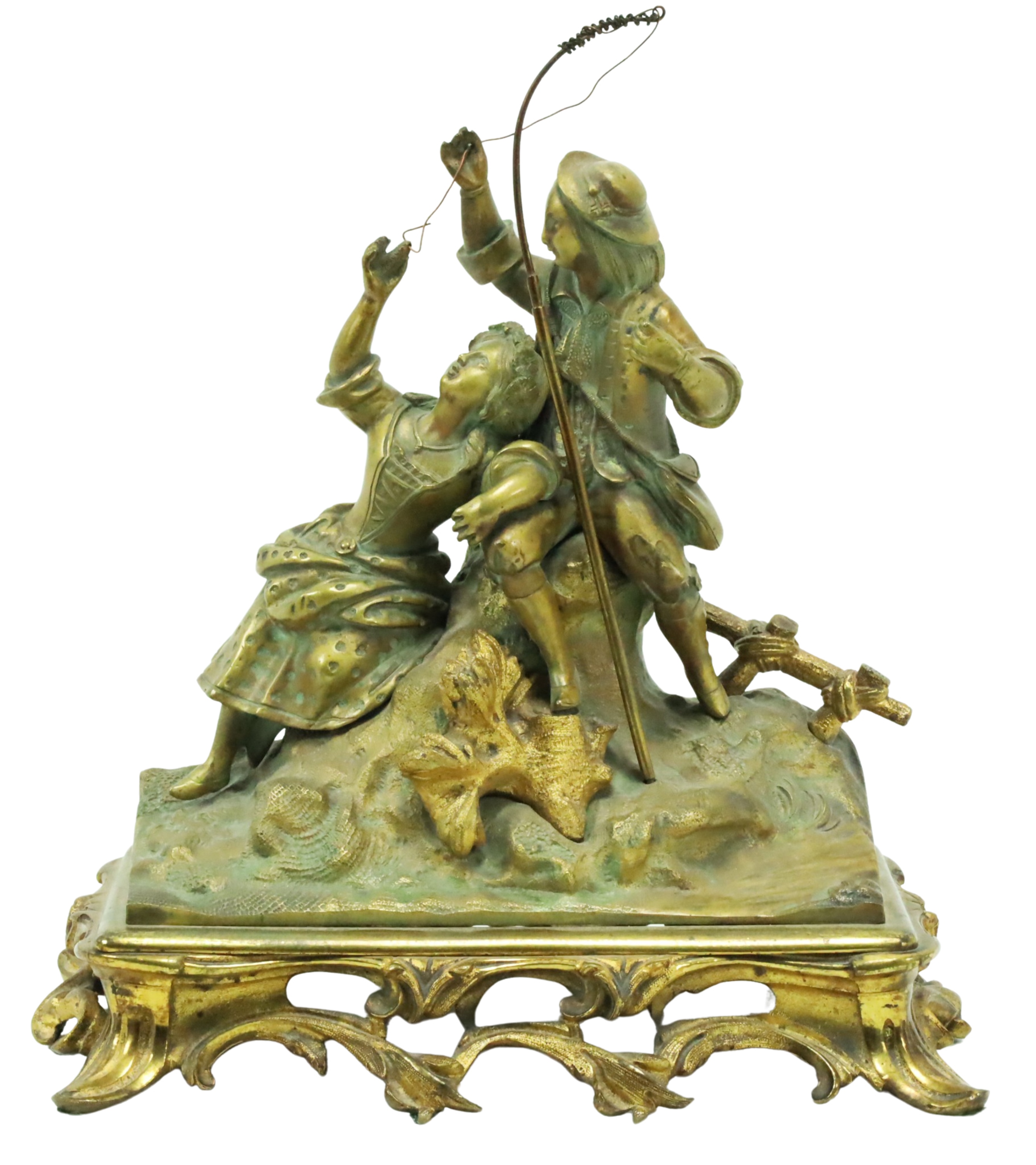 FRENCH BRONZE SCULPTURE OF LOVERS A