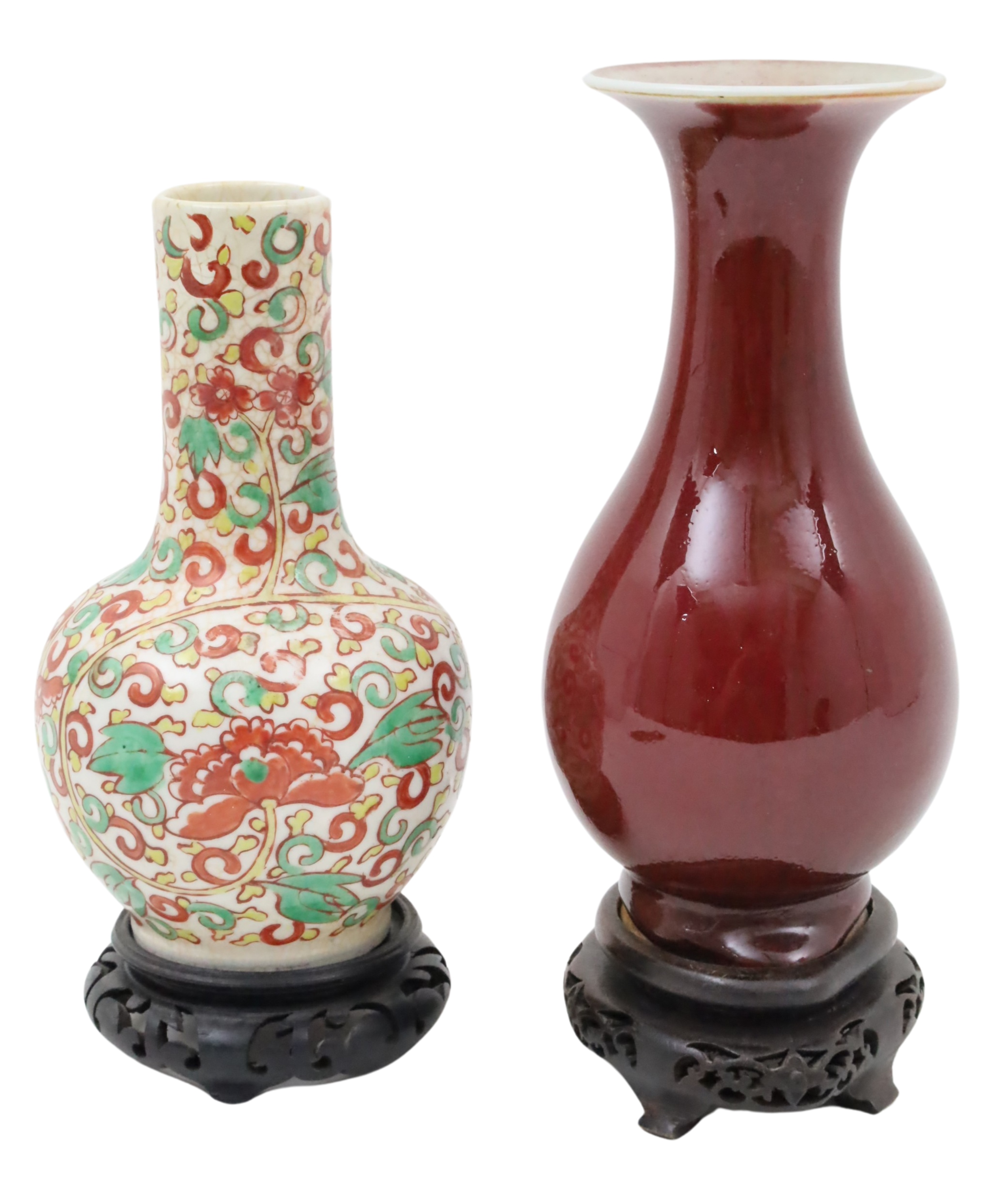 TWO CHINESE PORCELAIN VASES Two