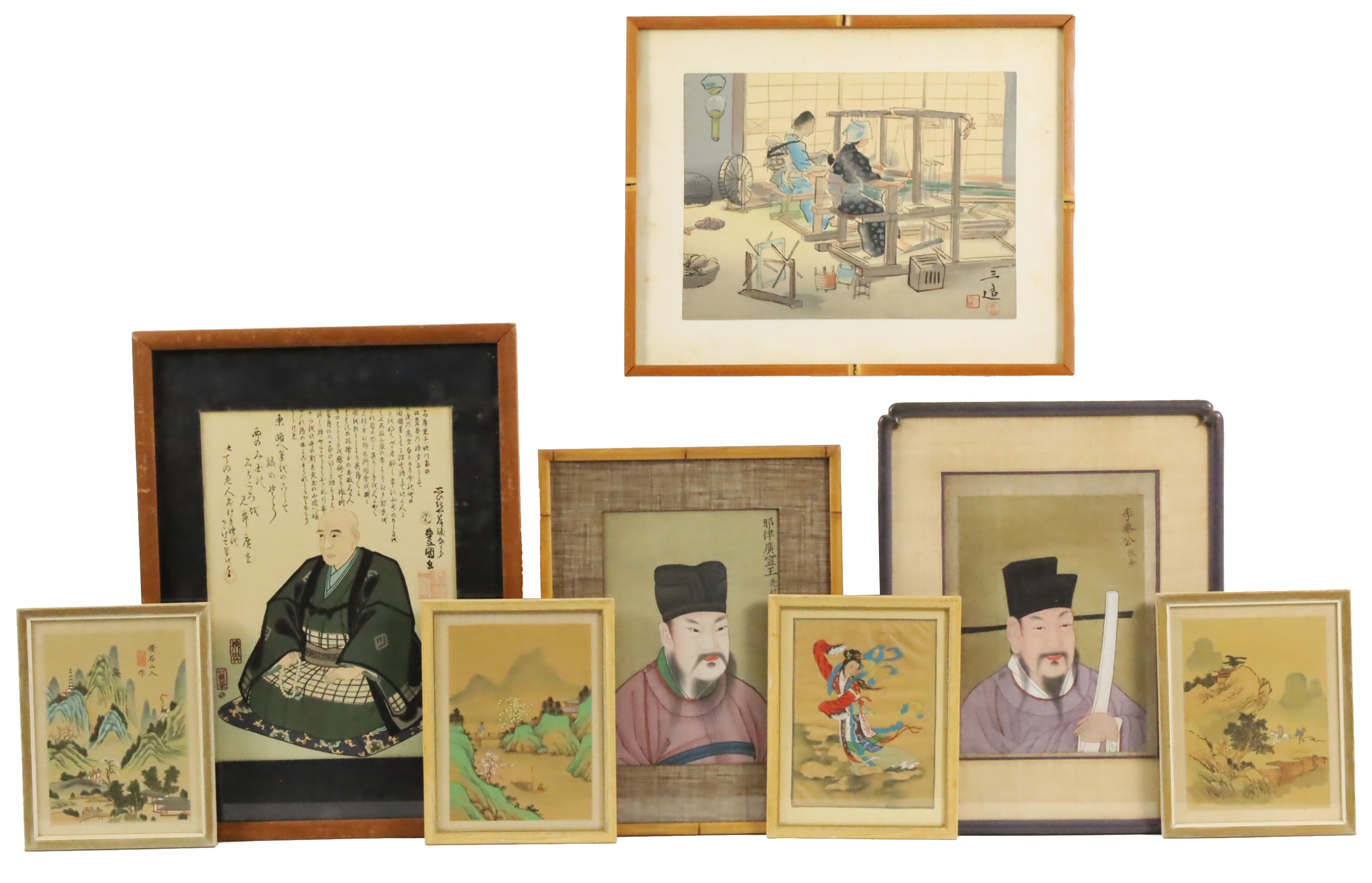 GROUP OF 8 ORIENTAL ARTWORKS A 3b3bfd