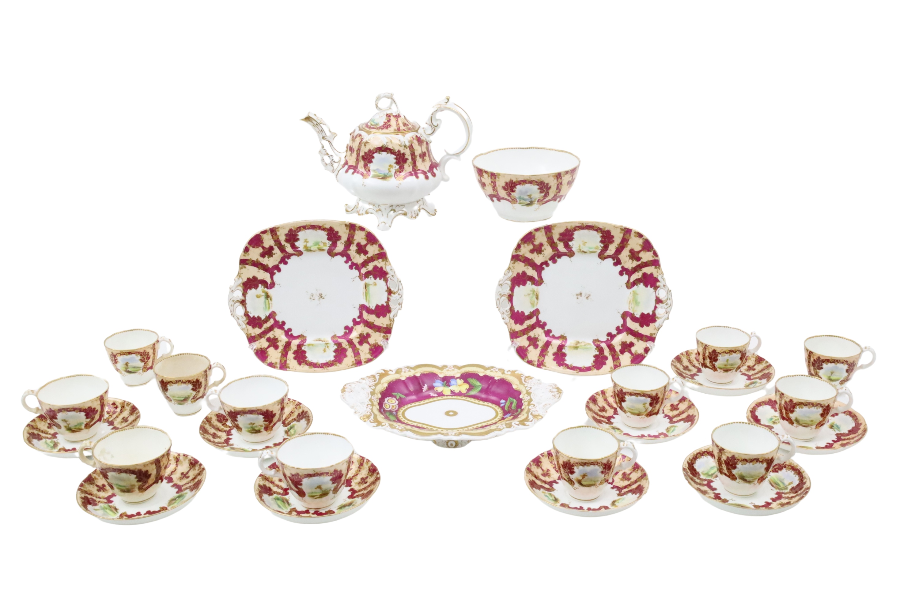 26 PC ENGLISH PORCELAIN DESSERT SERVICE