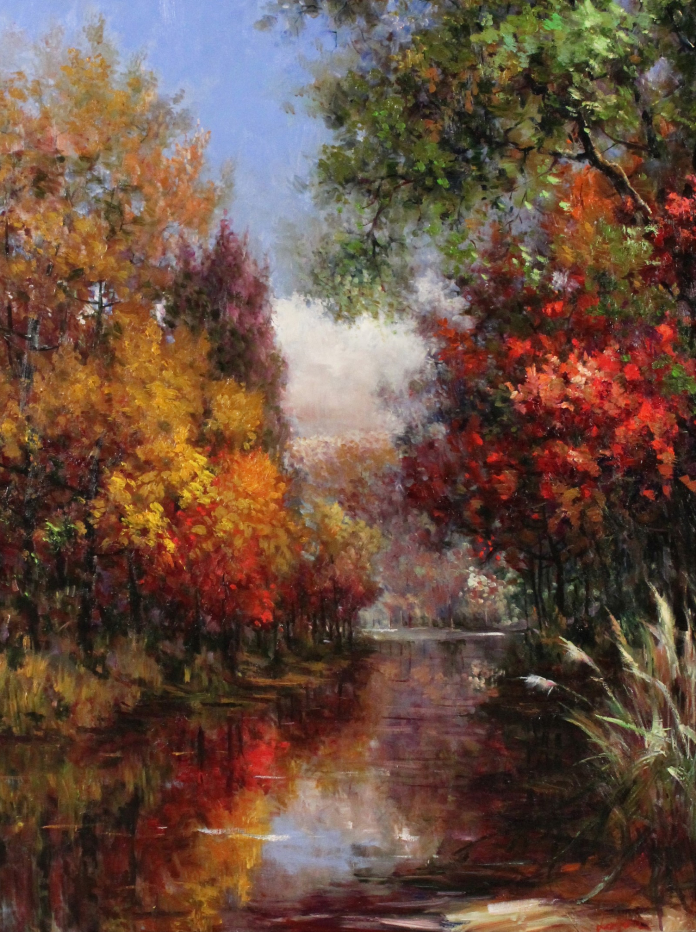 OIL ON CANVAS PAINTING OF AUTUMN 3b3c24