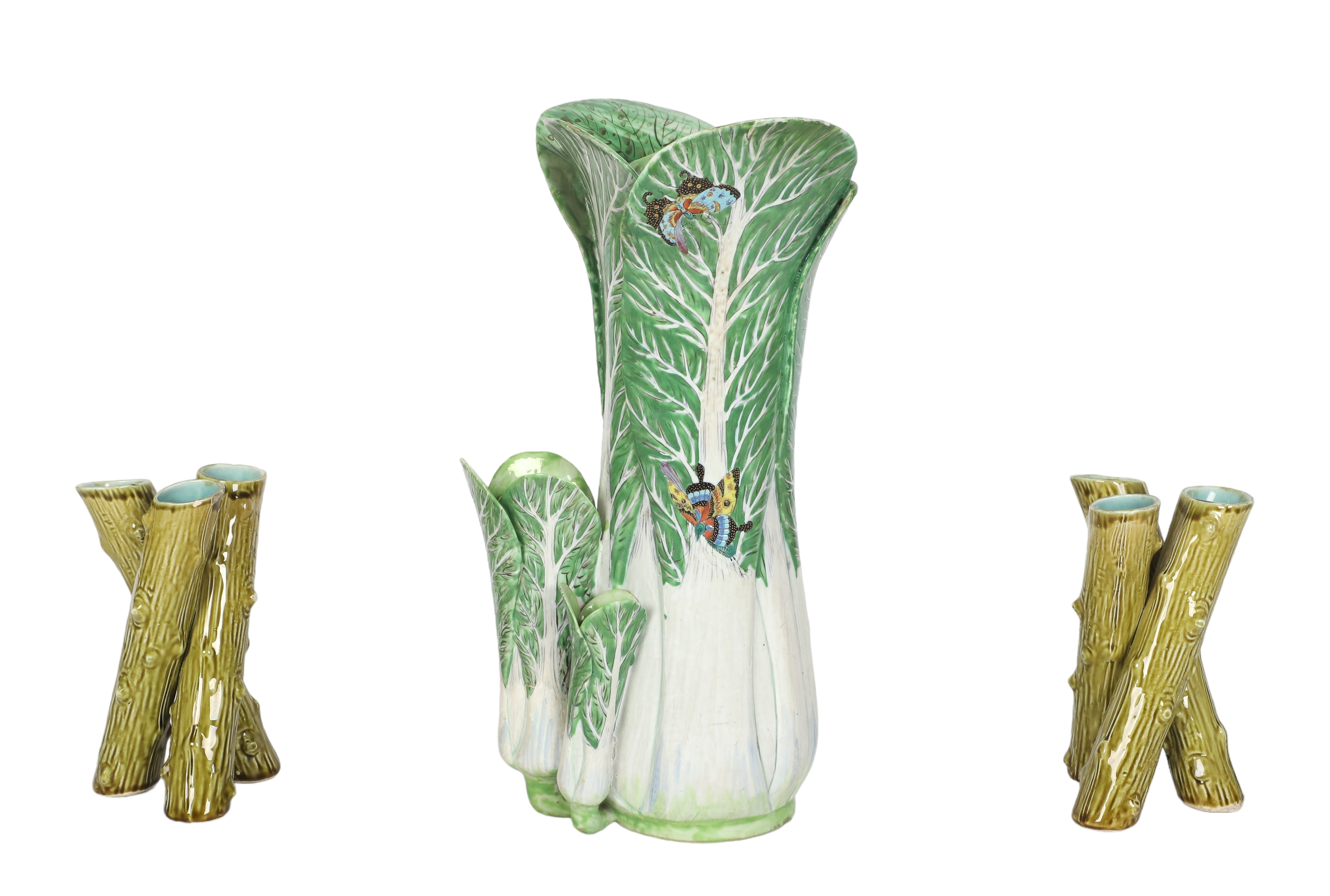  3 Chinese porcelain figural vases  3b3c45