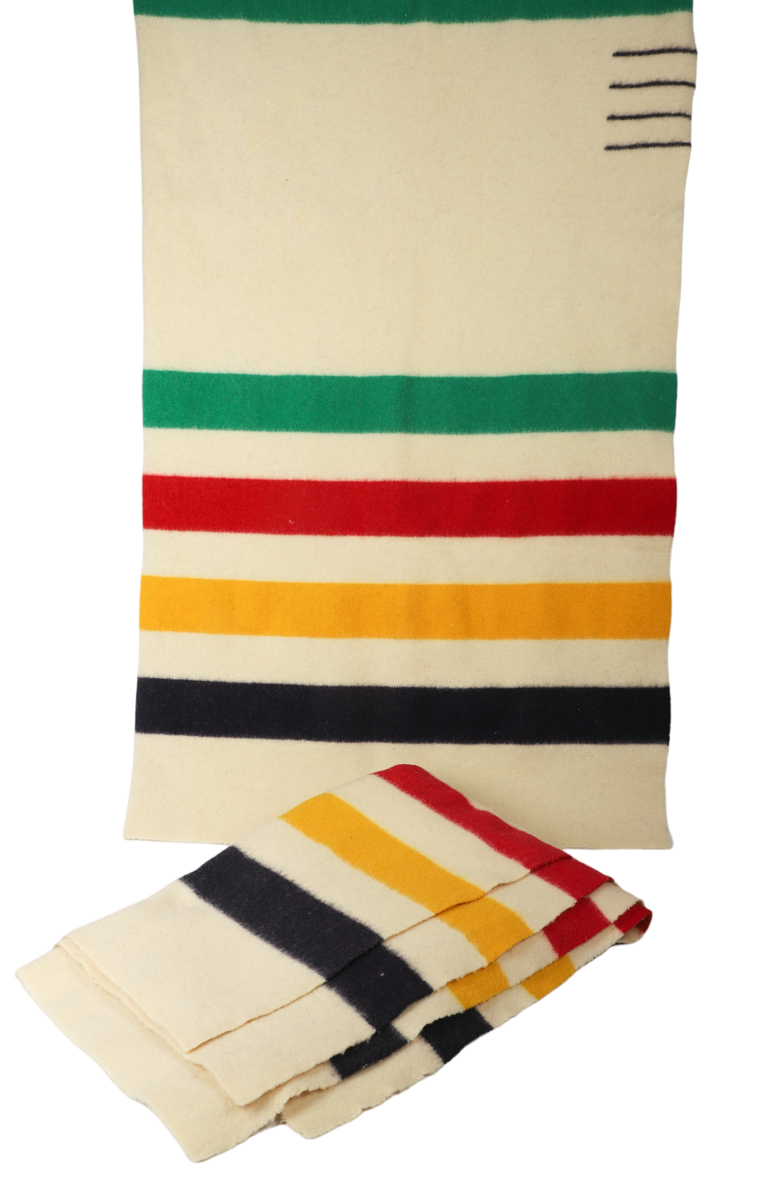(2) Hudson Bay point blankets, all wool,