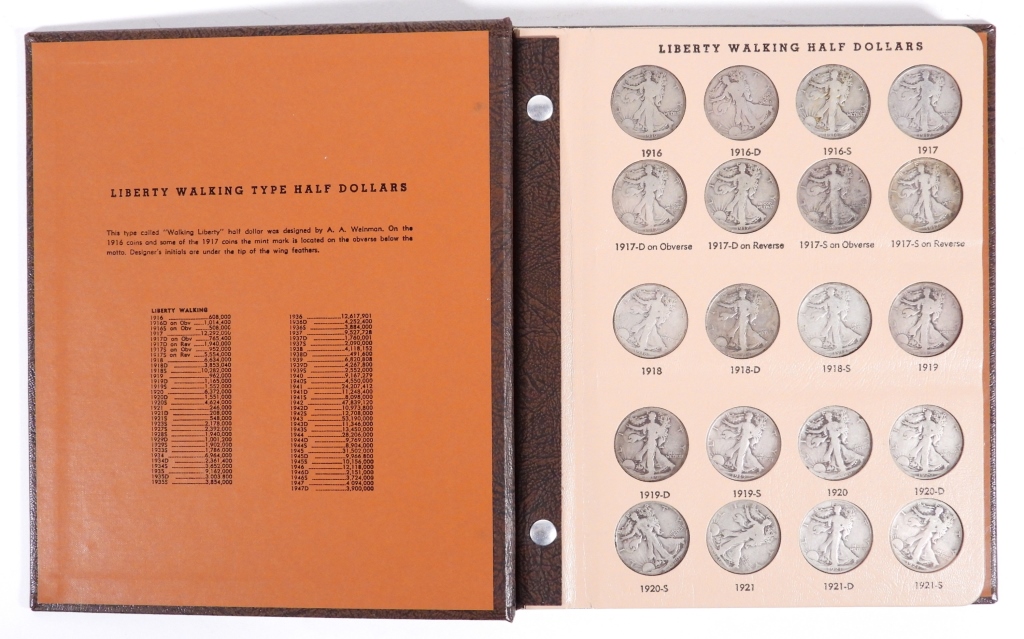 65PC LIBERTY WALKING SILVER HALF 3b3c7a